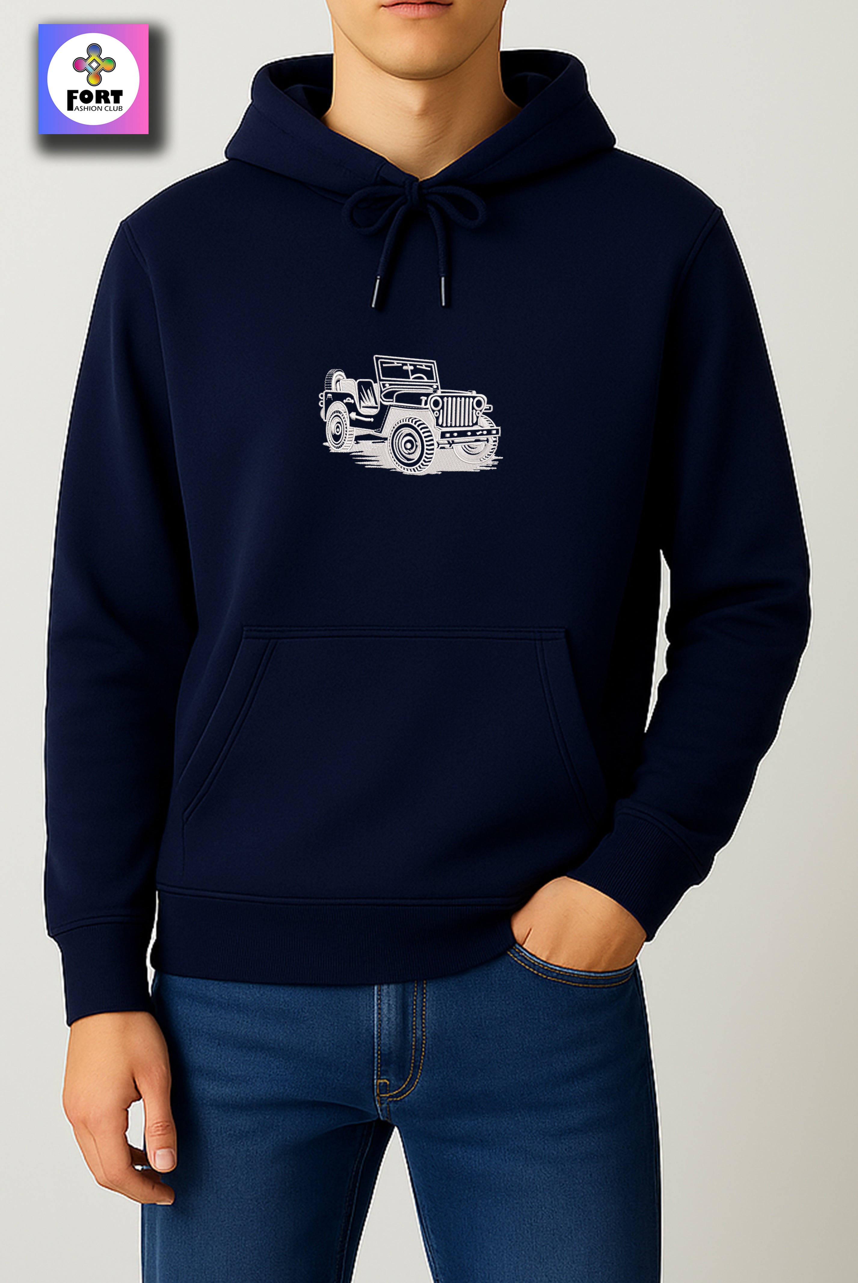 CRAZY EMBROIDERY UNISEX HOODIE – JEEP