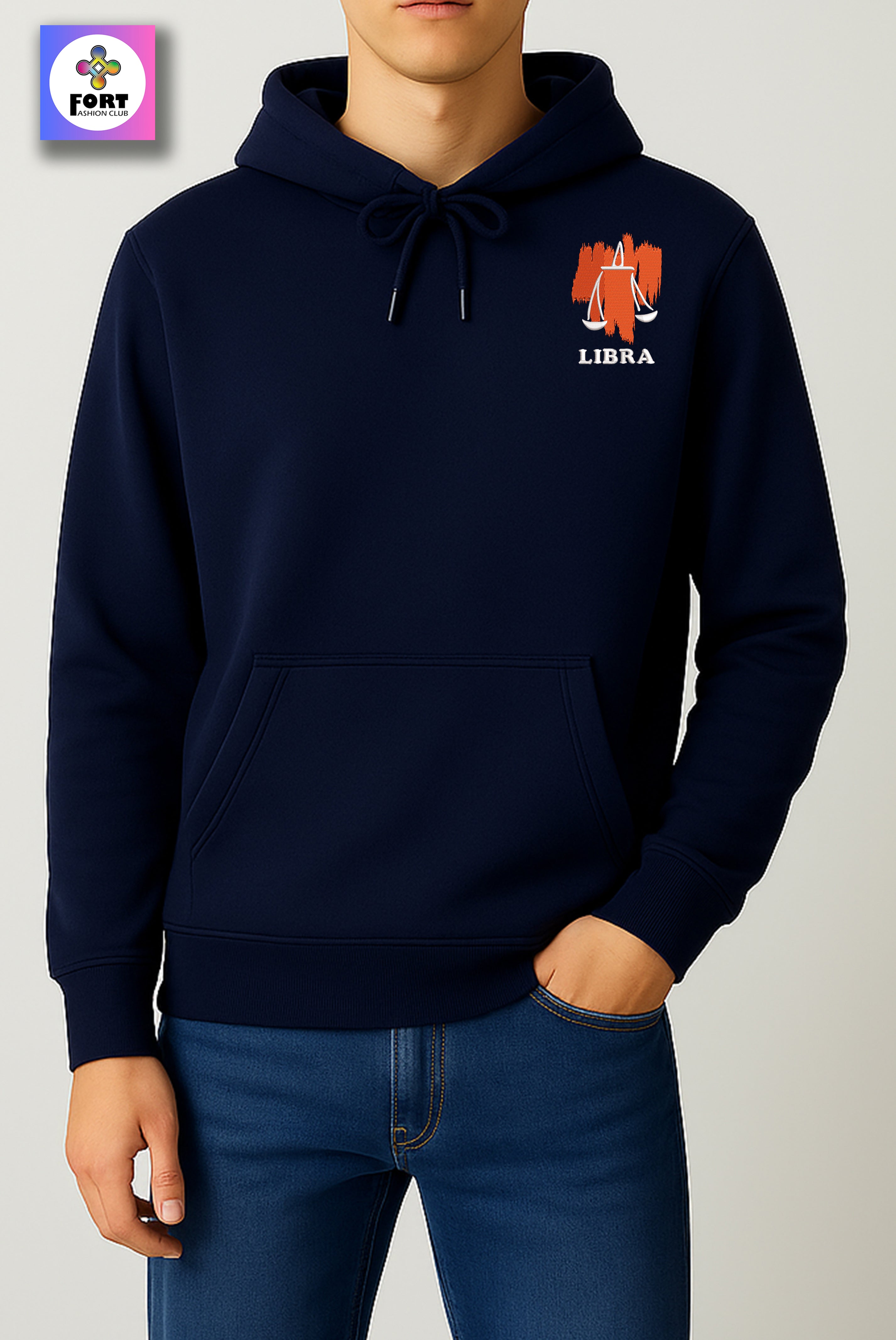 CRAZY EMBROIDERY UNISEX HOODIE – LIBRA