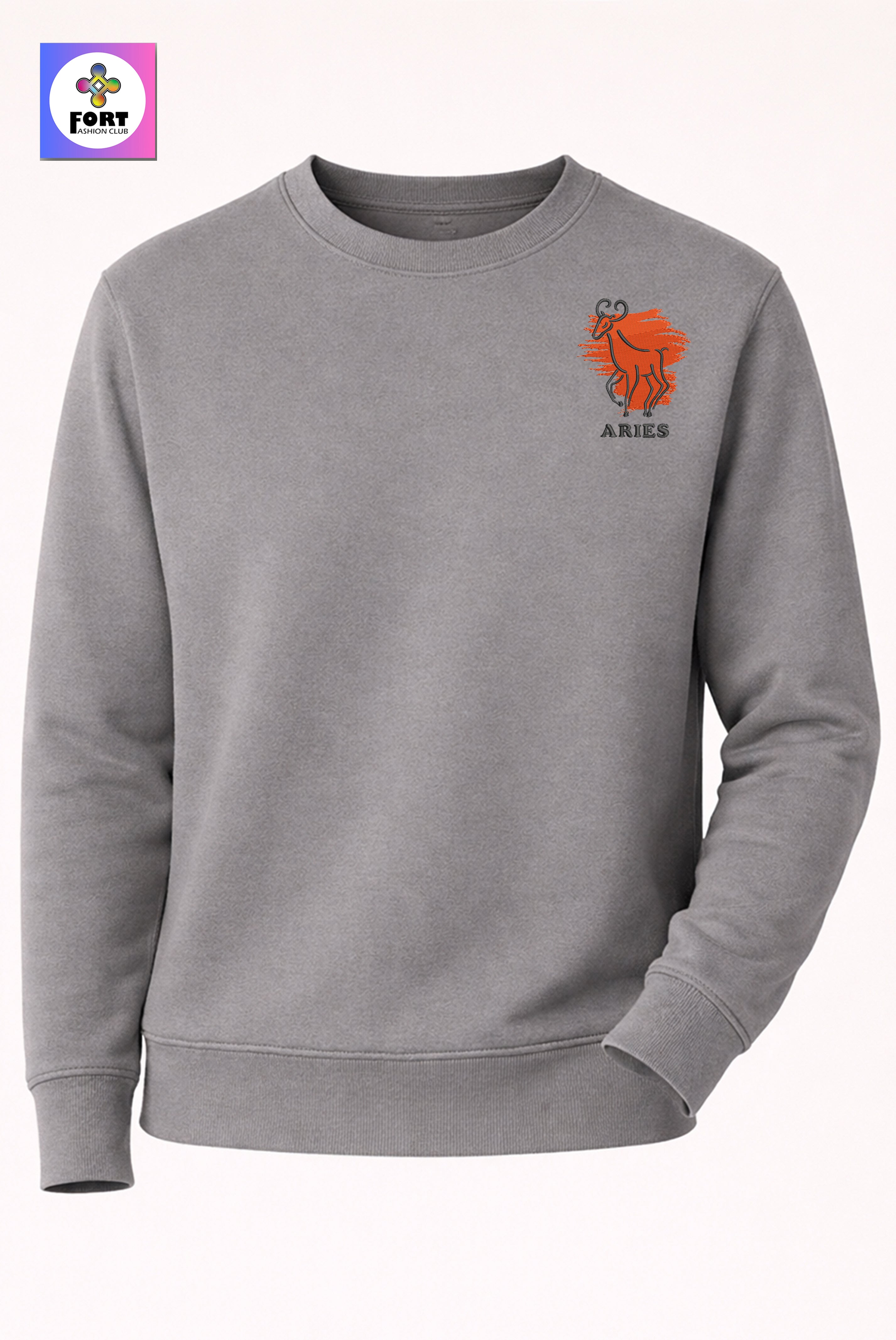 CRAZY ZODIAC EMBROIDERY UNISEX SWEATSHIRT – ARIES FORT FASHION CLUB