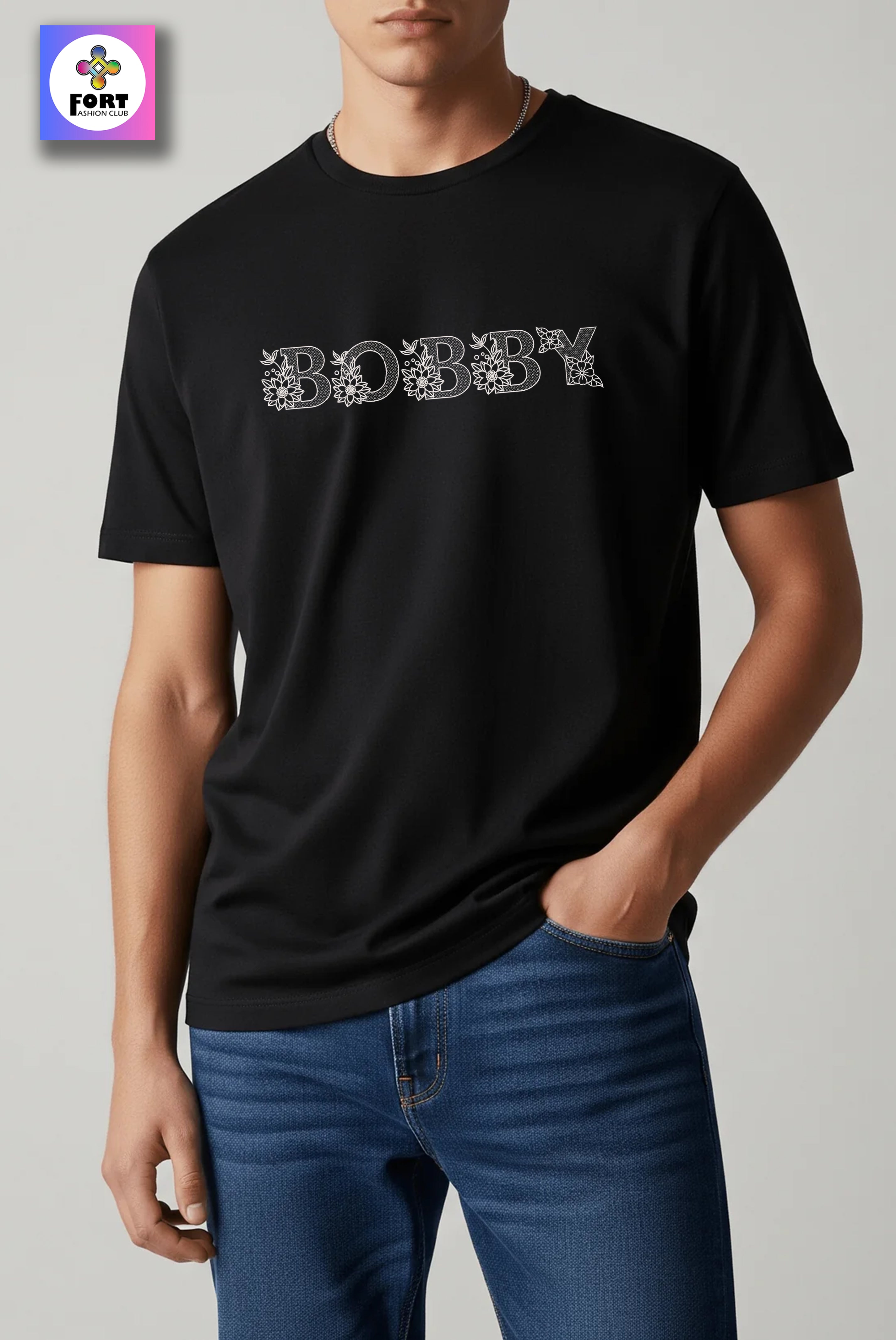 PREMIUM  ALPHABET EMBROIDERY UNISEX T-SHIRT
