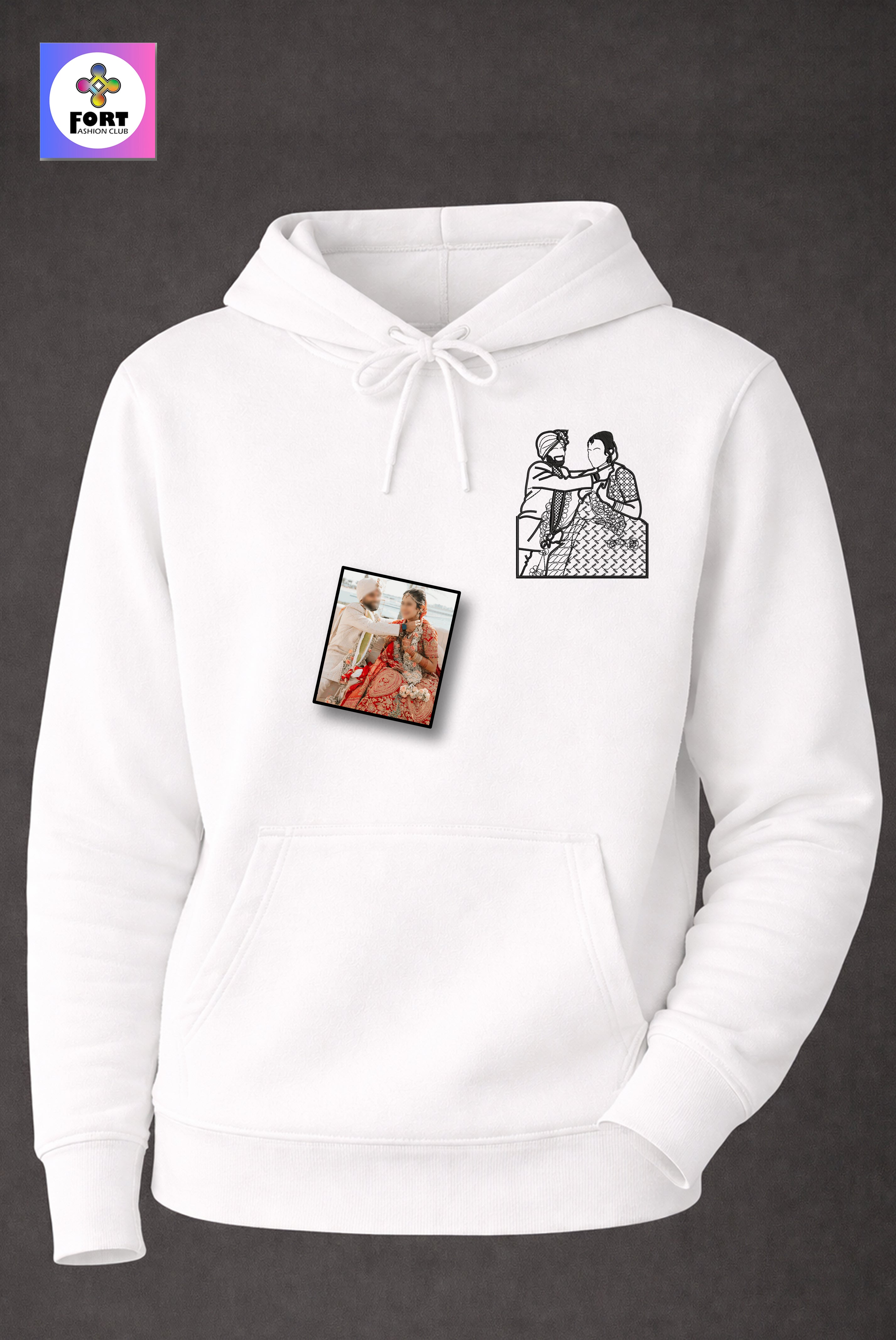 PERSONALIZED EMBROIDERY UNISEX HOODIE