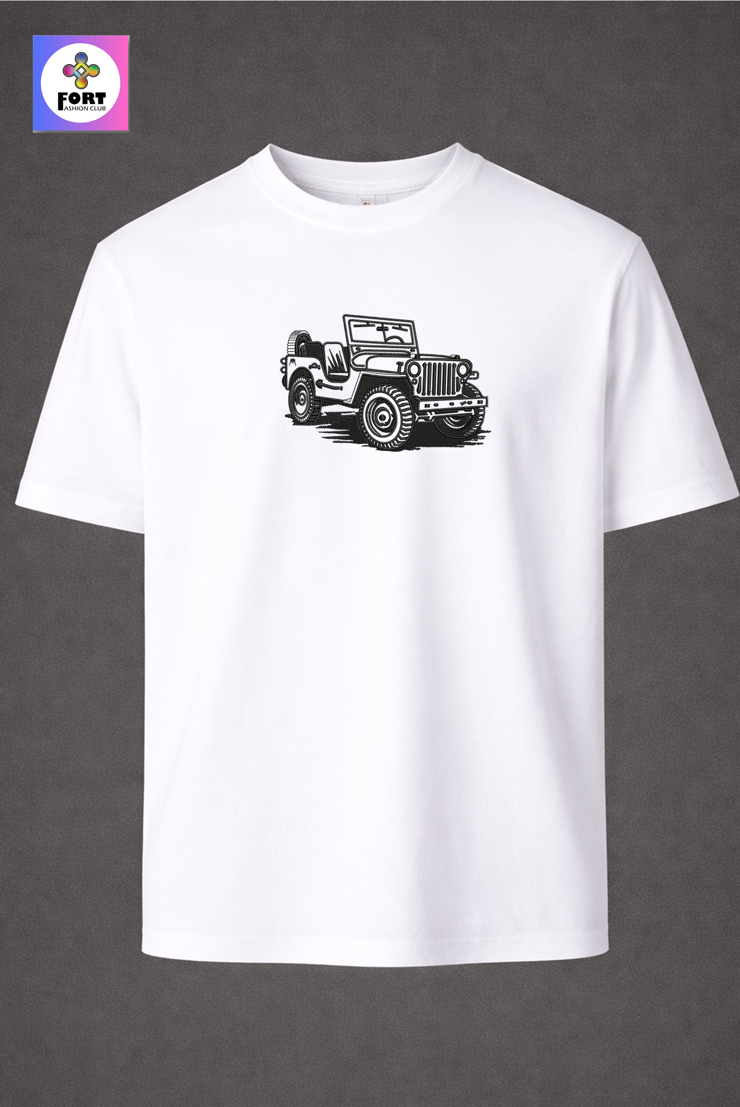 CRAZY EMBROIDERY UNISEX T-SHIRT – JEEP FORT FASHION CLUB