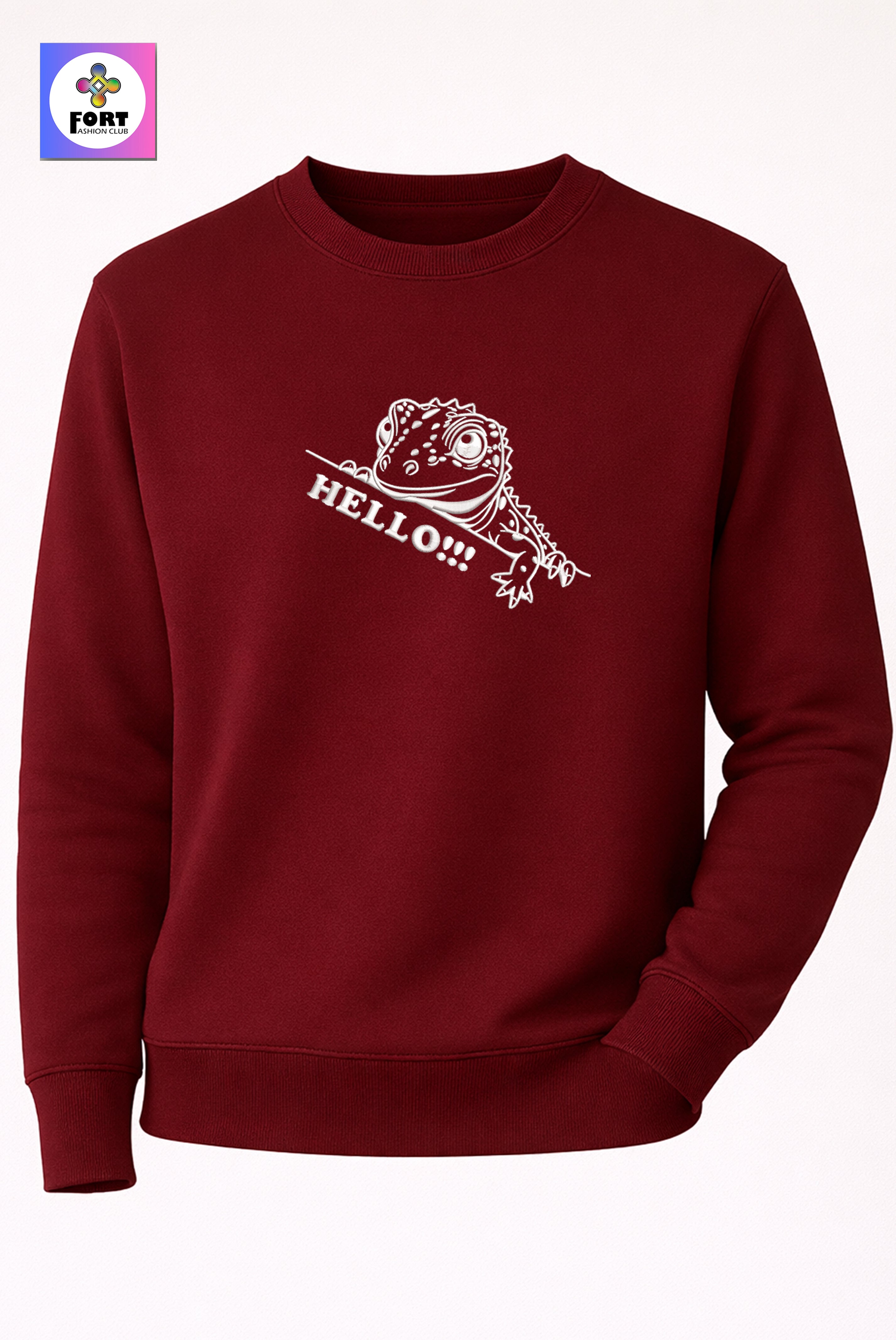 CRAZY EMBROIDERY UNISEX SWEATSHIRT – LEZARD FORT FASHION CLUB