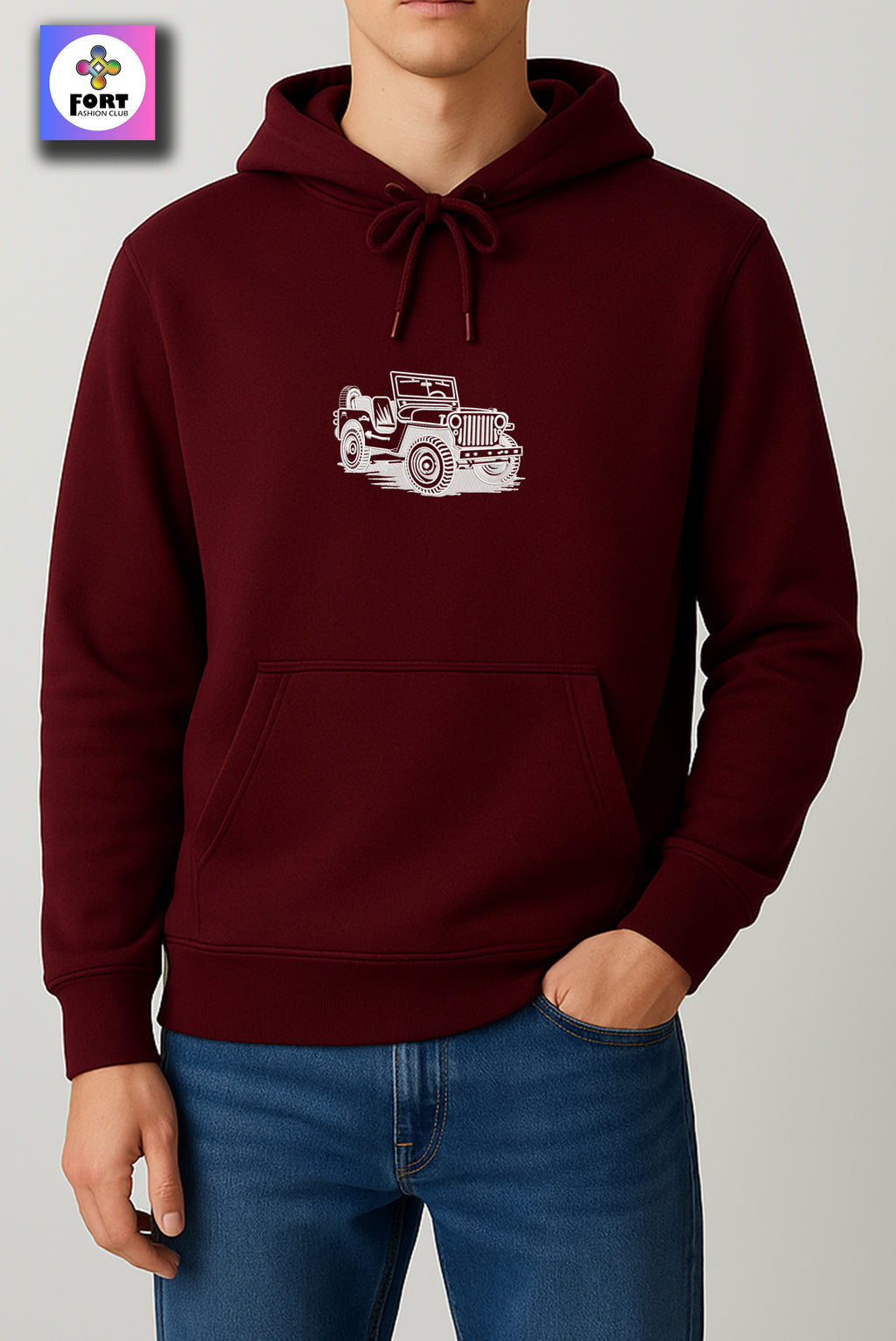 CRAZY EMBROIDERY UNISEX HOODIE – JEEP