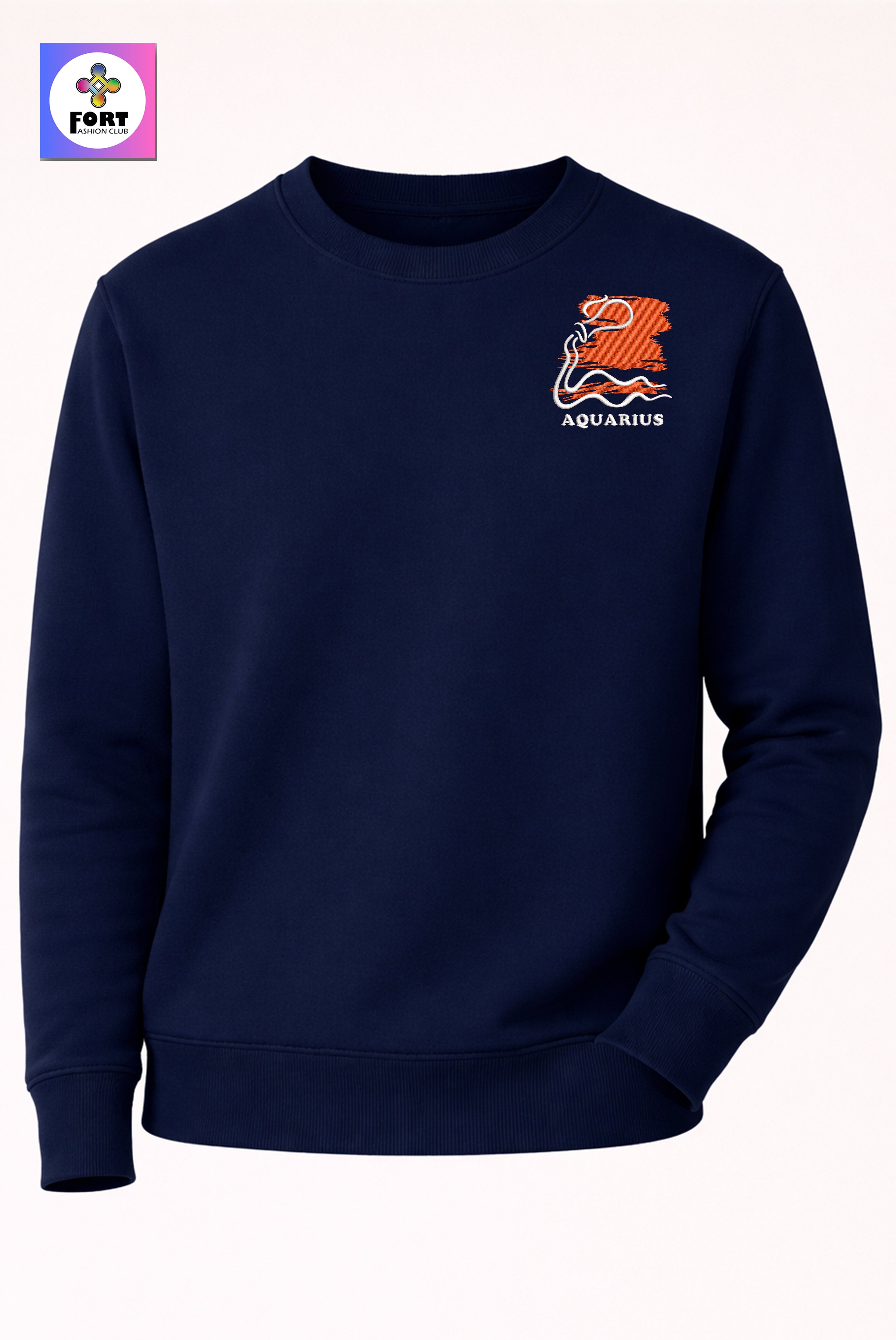 CRAZY ZODIAC EMBROIDERY UNISEX SWEATSHIRT – AQUARIUS FORT FASHION CLUB