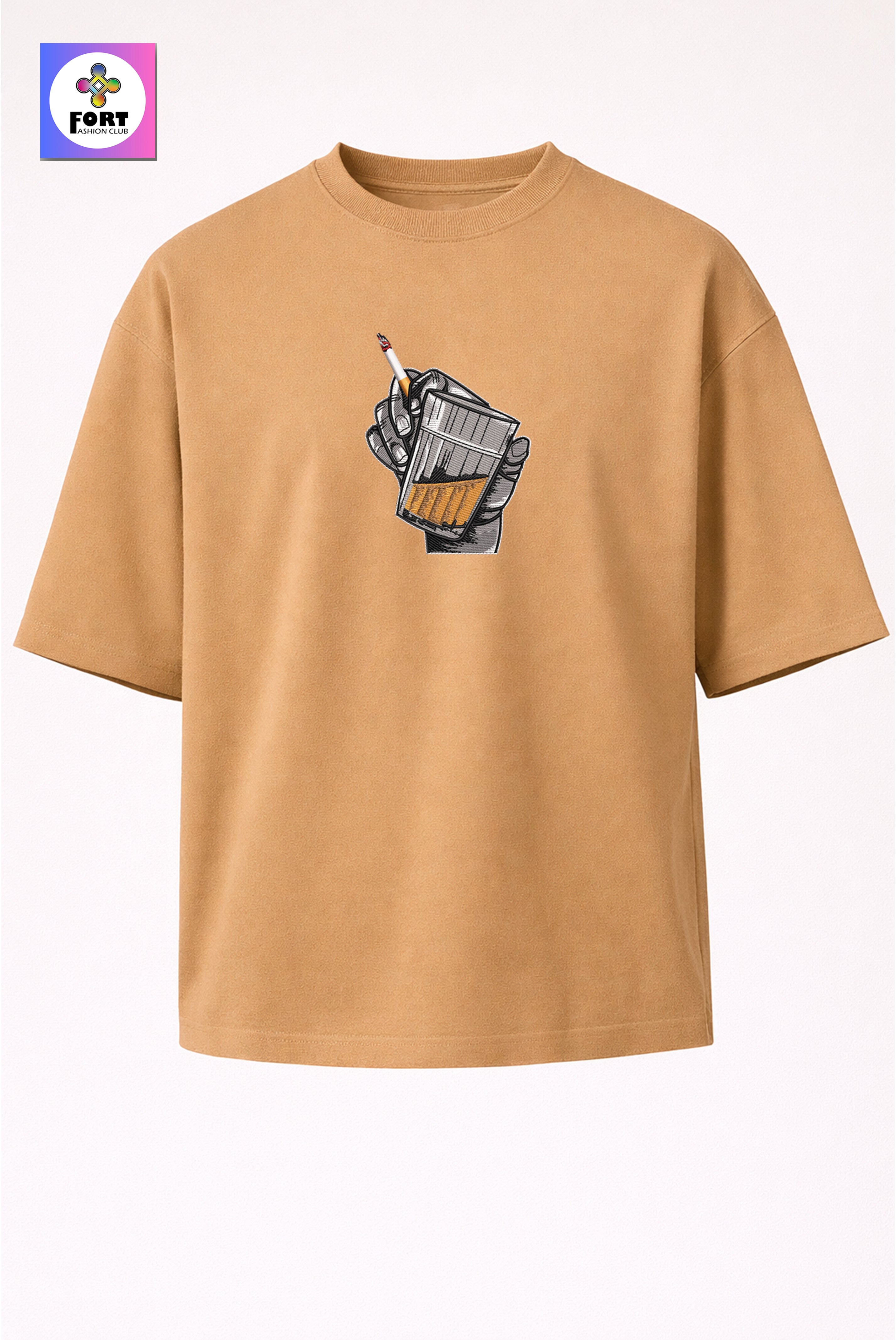 CRAZY EMBROIDERY UNISEX OVERSIZED T-SHIRT (DROP SHOULDER) – ENERGY FORT FASHION CLUB