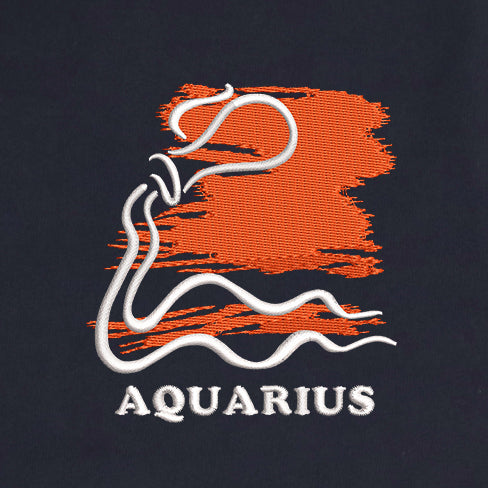 CRAZY EMBROIDERY HOODIE – AQUARIUS