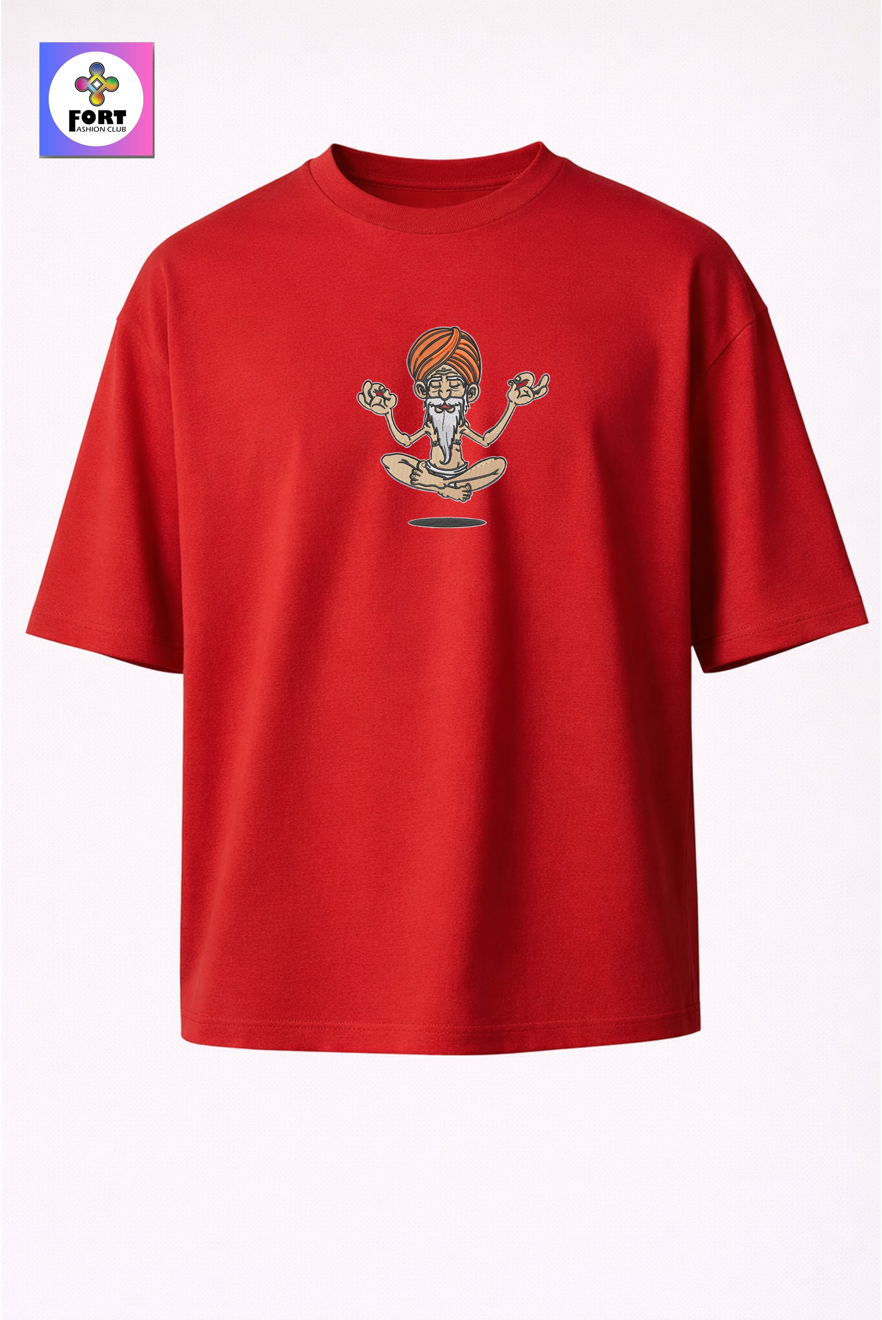 CRAZY EMBROIDERY UNISEX OVERSIZED T-SHIRT (DROP SHOULDER) – SB FORT FASHION CLUB