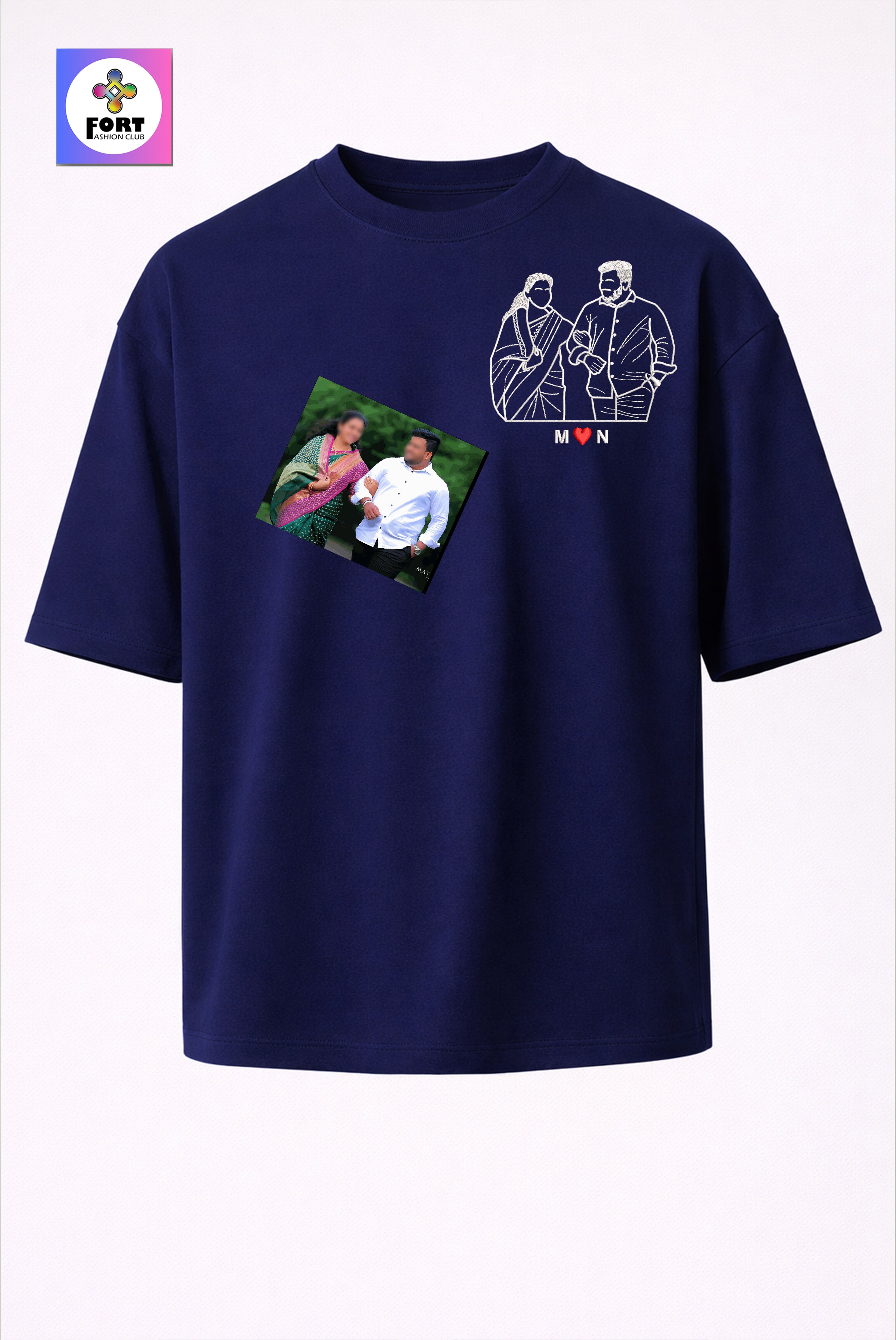 PERSONALIZED EMBROIDERY UNISEX OVERSIZED (DROP SHOULDER) T-SHIRT