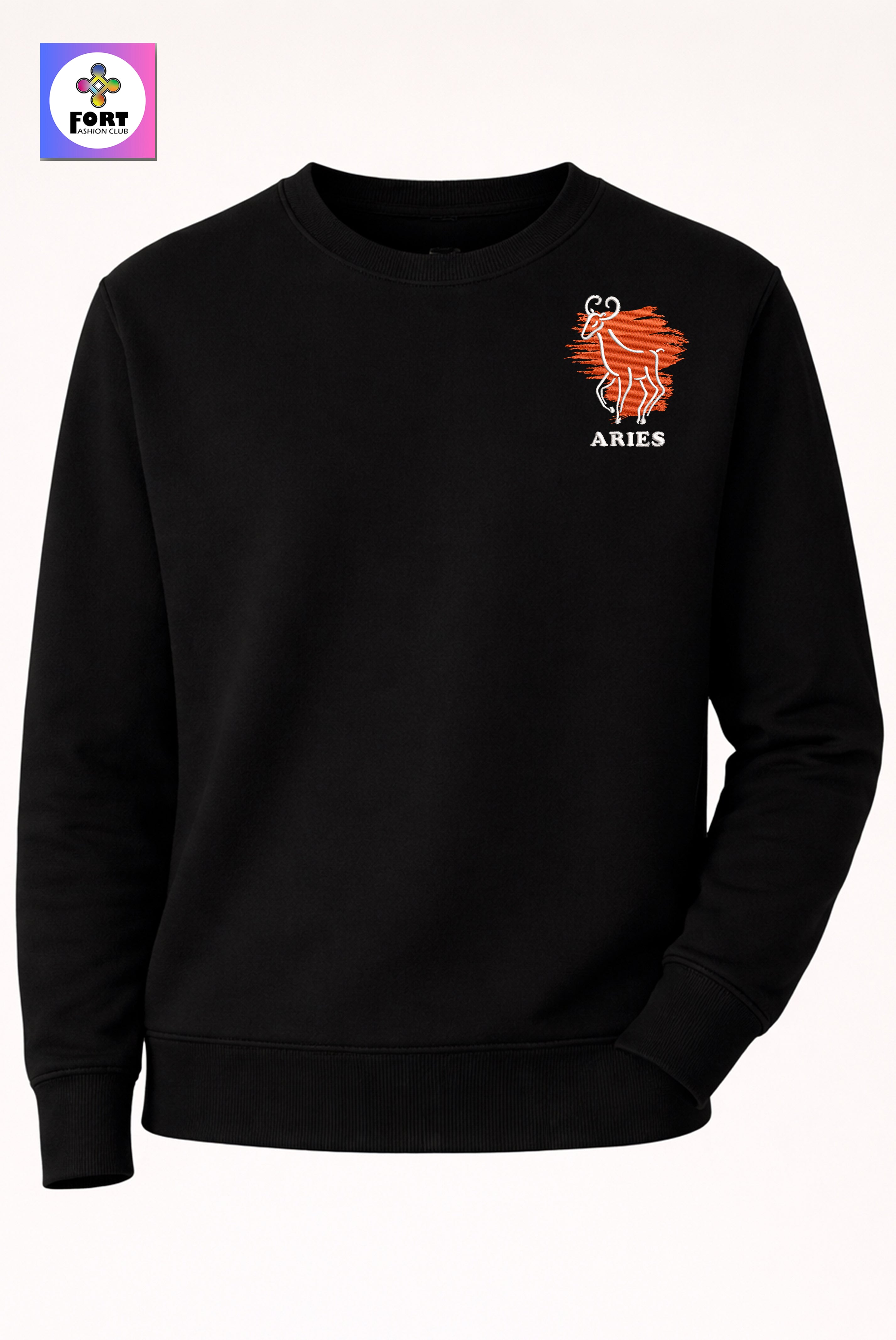 CRAZY ZODIAC EMBROIDERY UNISEX SWEATSHIRT – ARIES FORT FASHION CLUB
