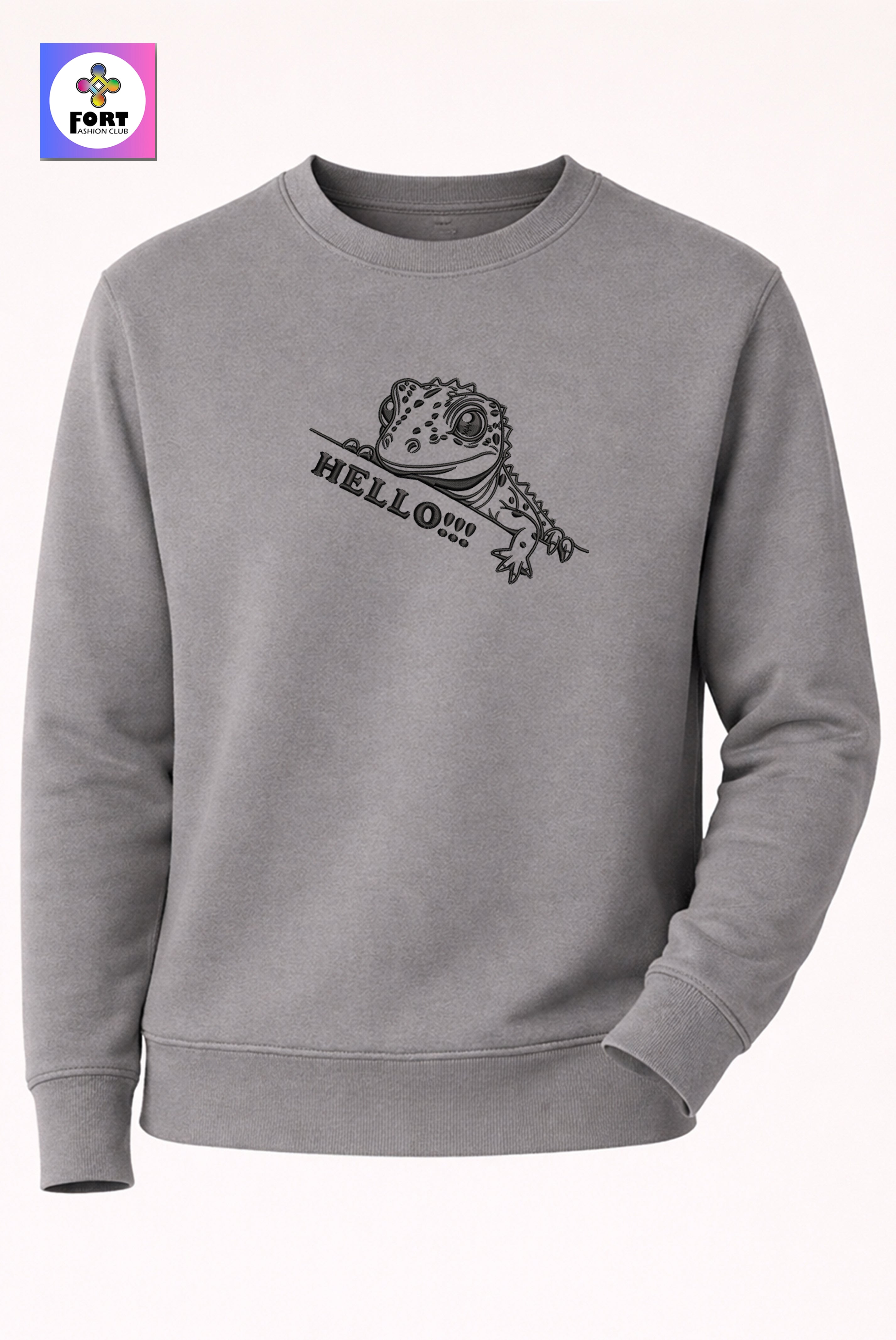 CRAZY EMBROIDERY UNISEX SWEATSHIRT – LEZARD FORT FASHION CLUB