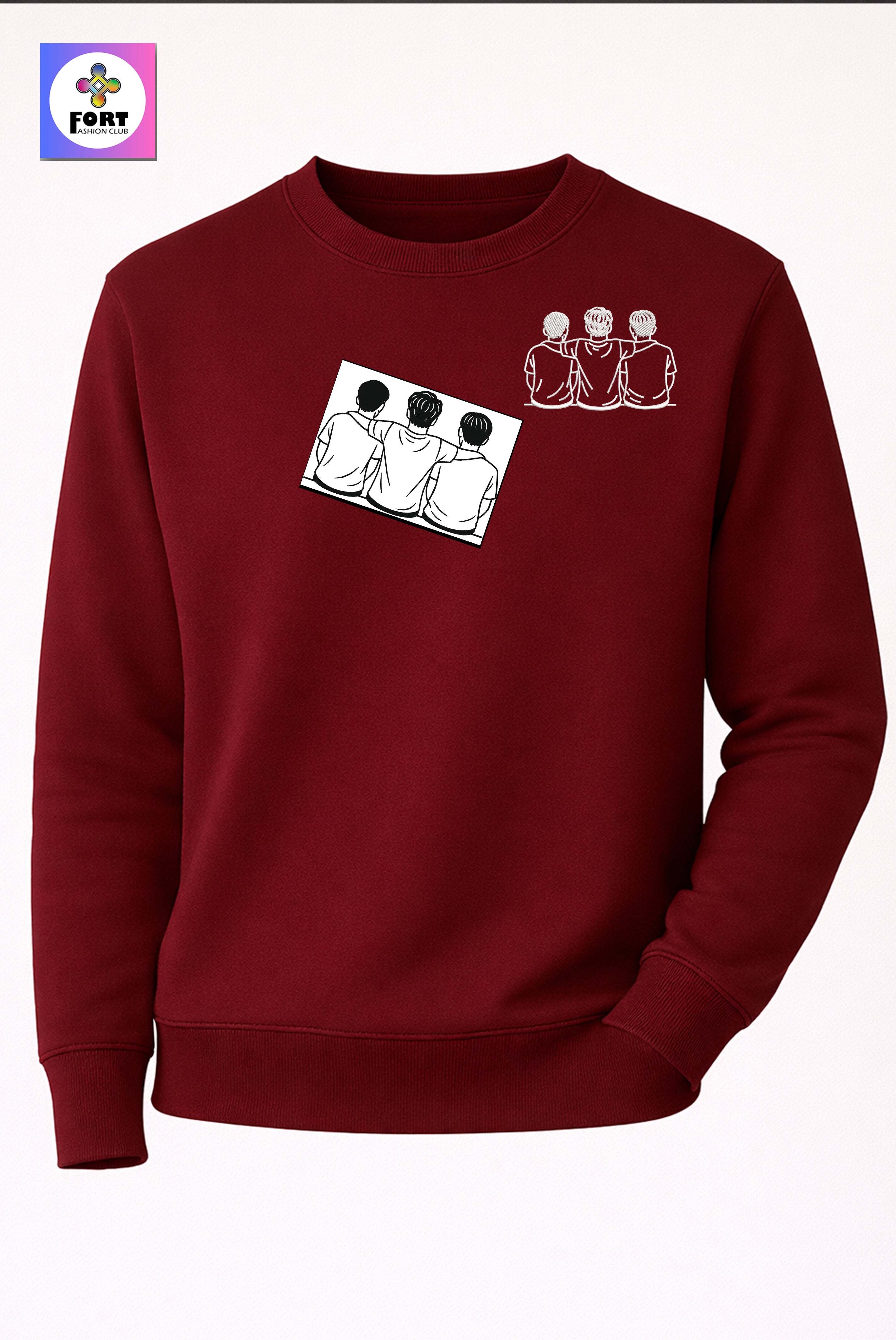 PERSONALIZED  EMBROIDERY UNISEX SWEATSHIRT
