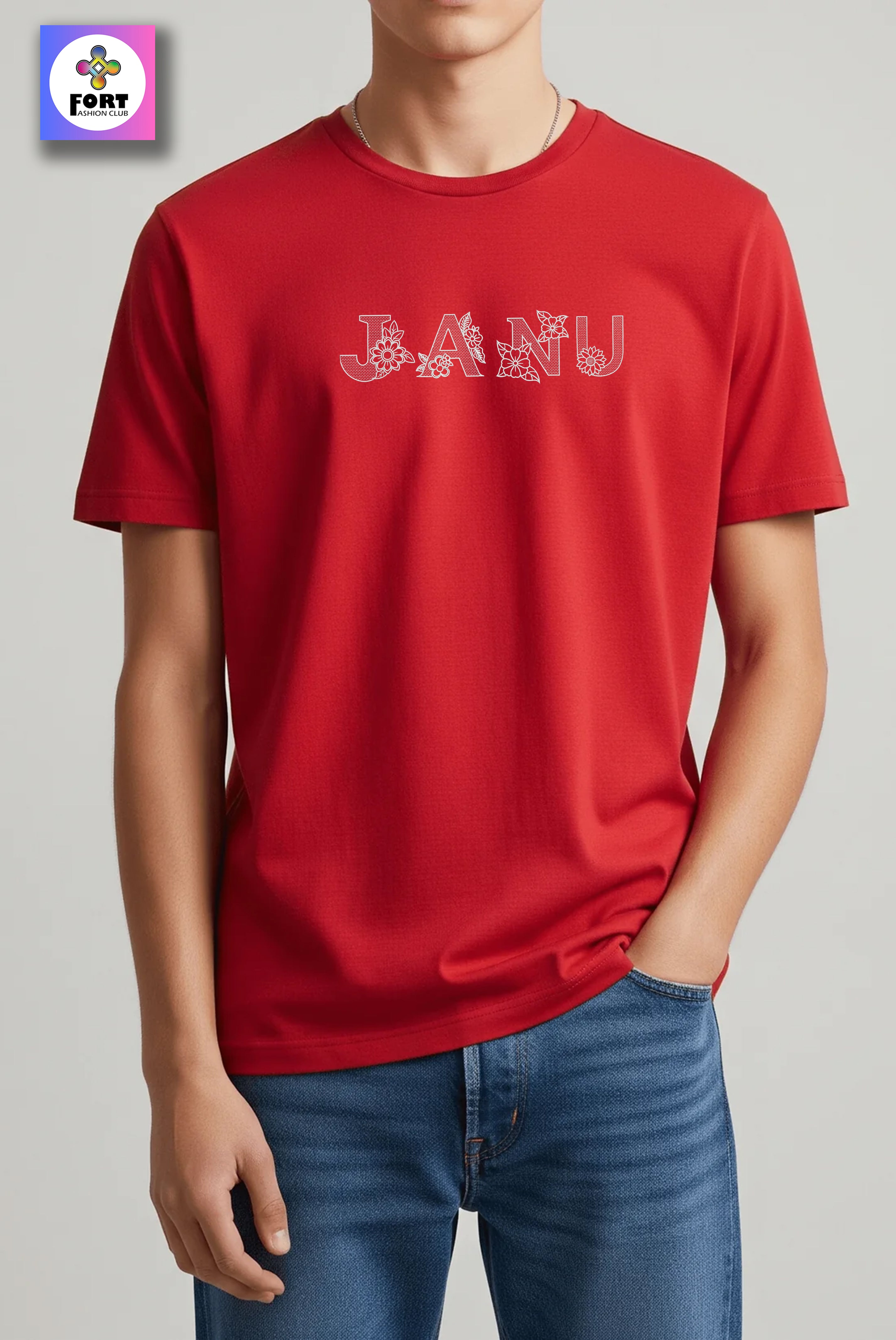 PREMIUM  ALPHABET EMBROIDERY UNISEX T-SHIRT
