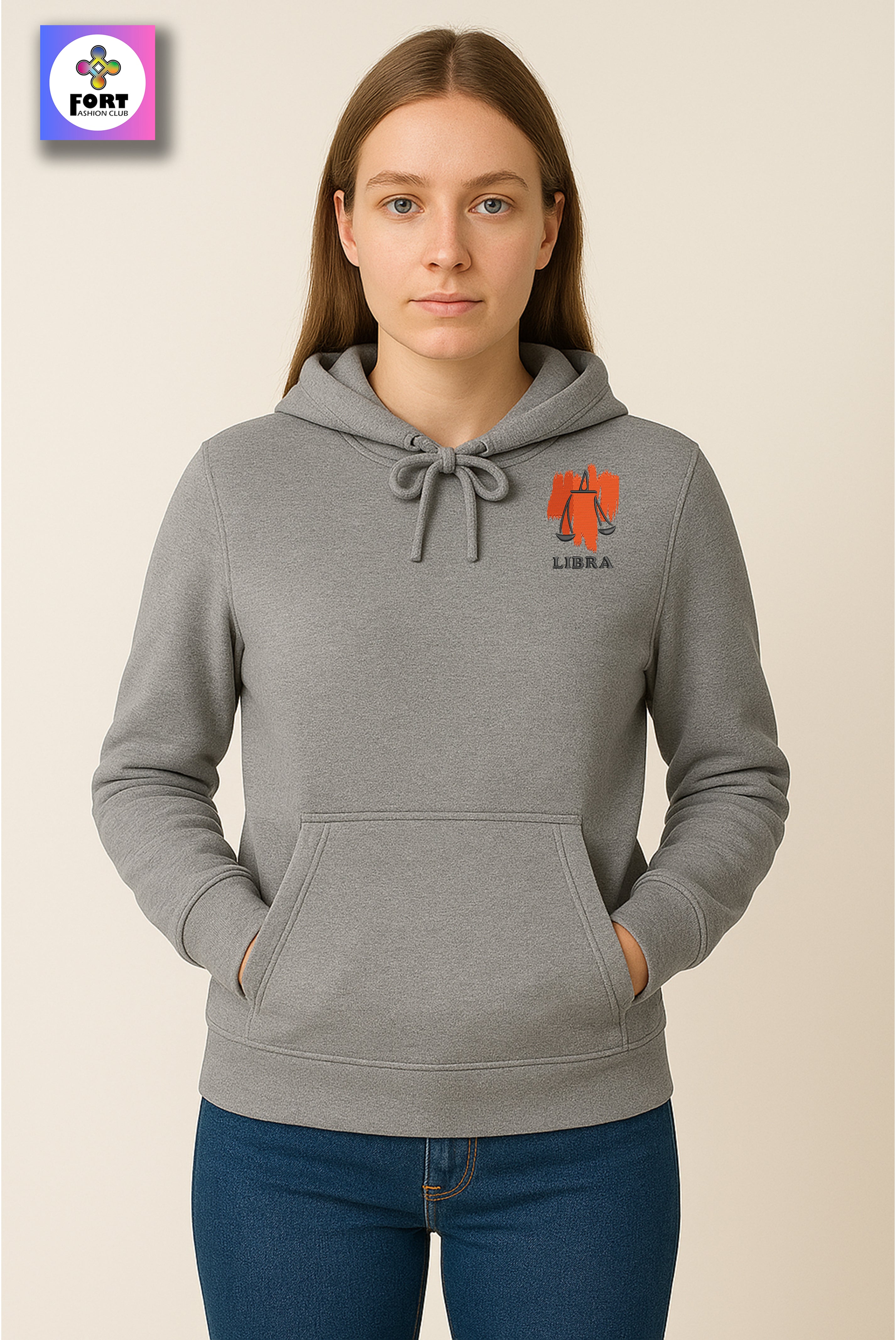 CRAZY EMBROIDERY UNISEX HOODIE – LIBRA