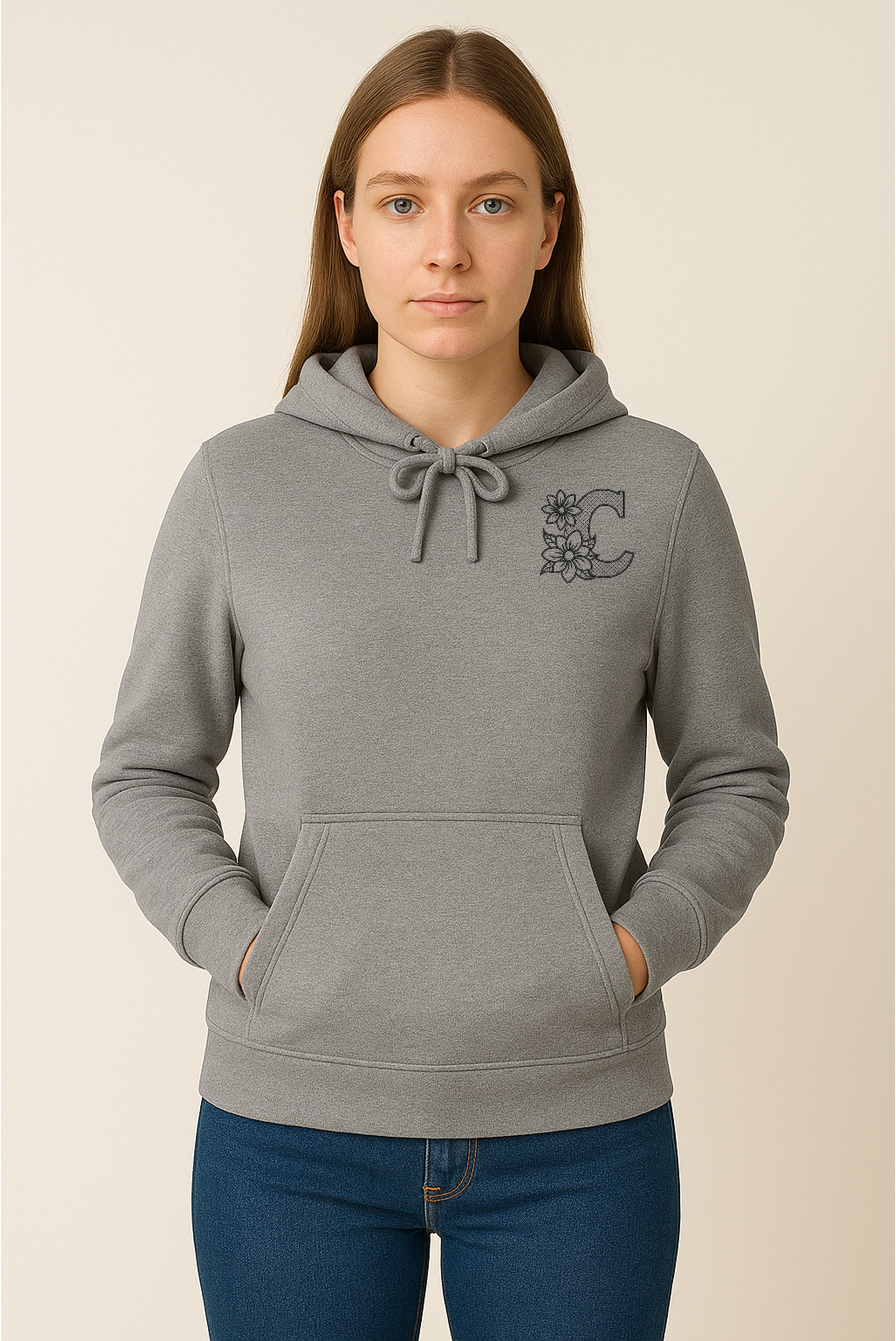 PREMIUM  ALPHABET EMBROIDERY UNISEX - HOODIE