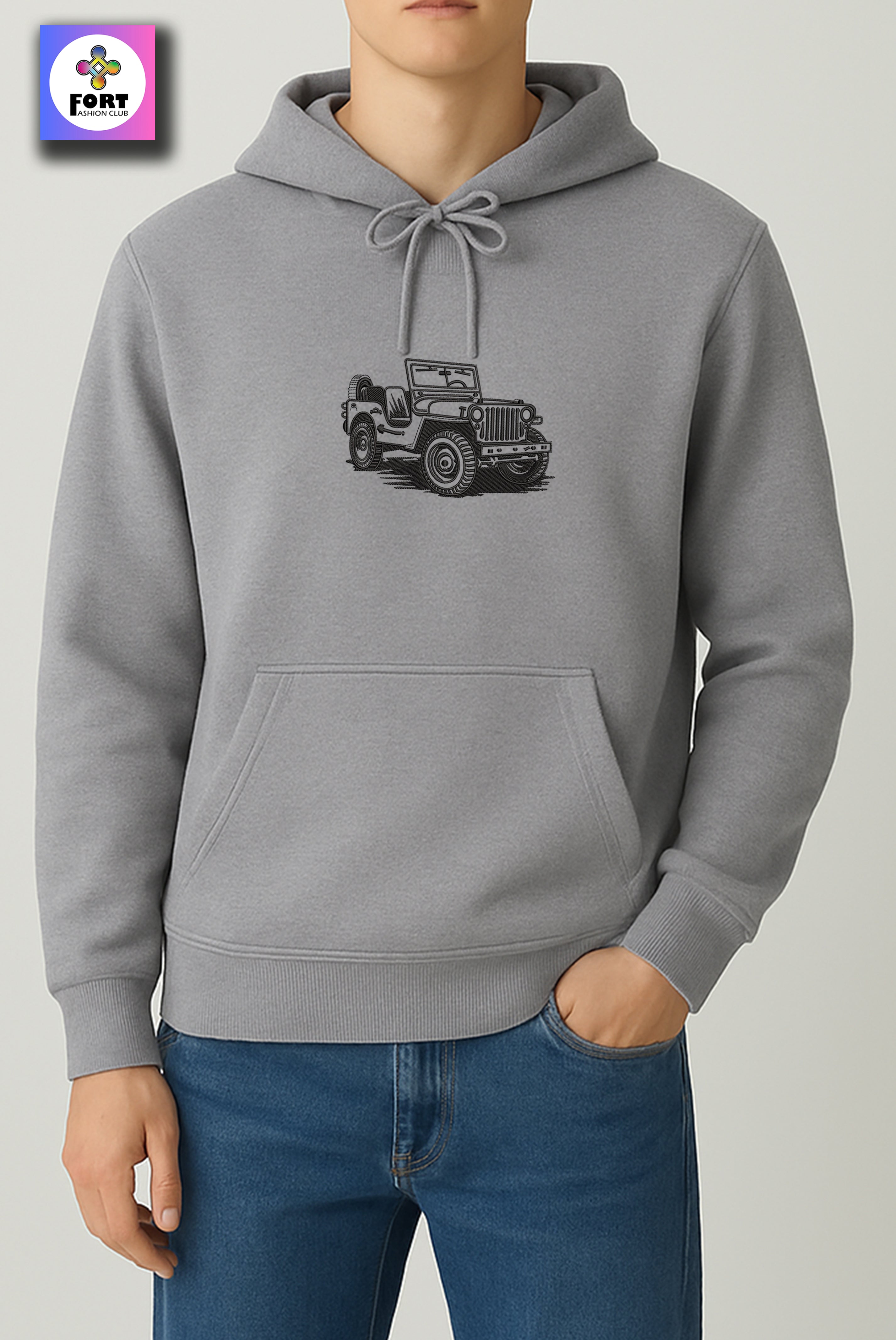 CRAZY EMBROIDERY UNISEX HOODIE – JEEP