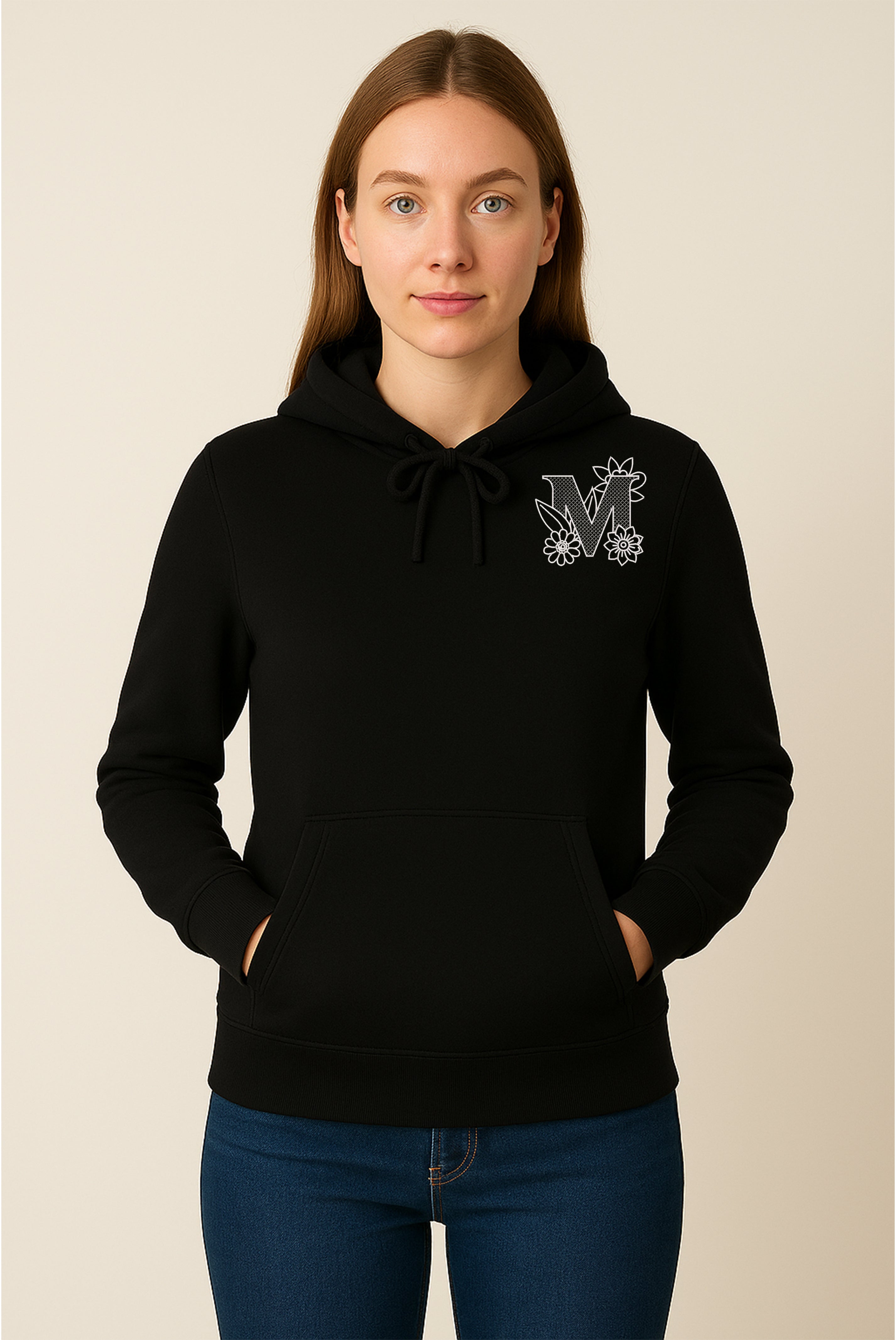 PREMIUM  ALPHABET EMBROIDERY UNISEX - HOODIE