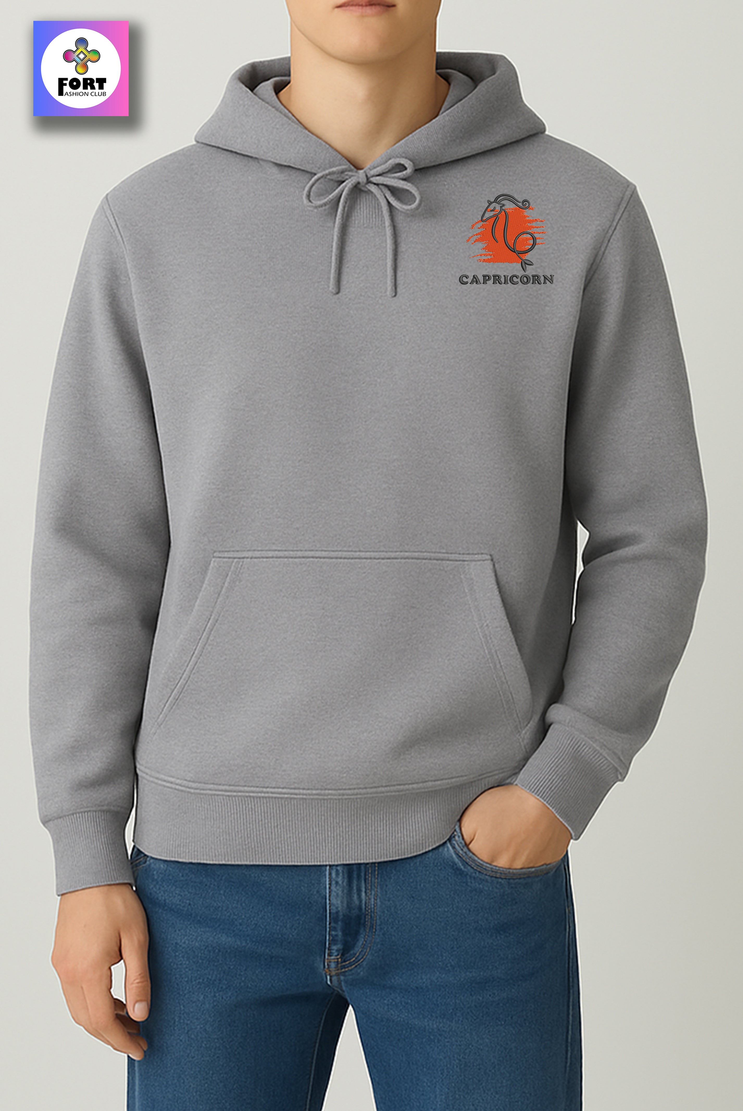 CRAZY EMBROIDERY UNISEX HOODIE – CAPRICORN