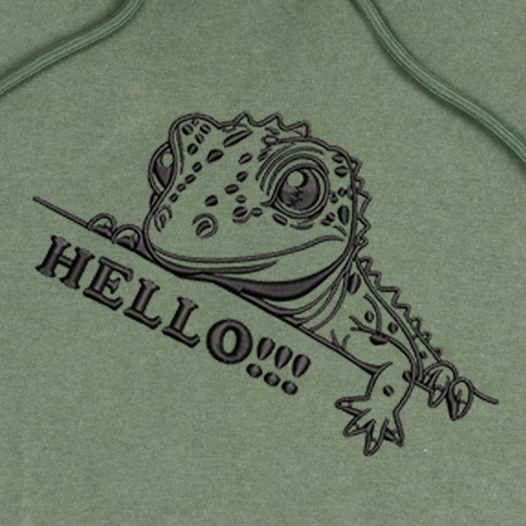 CRAZY EMBROIDERY HOODIE – LIZARD