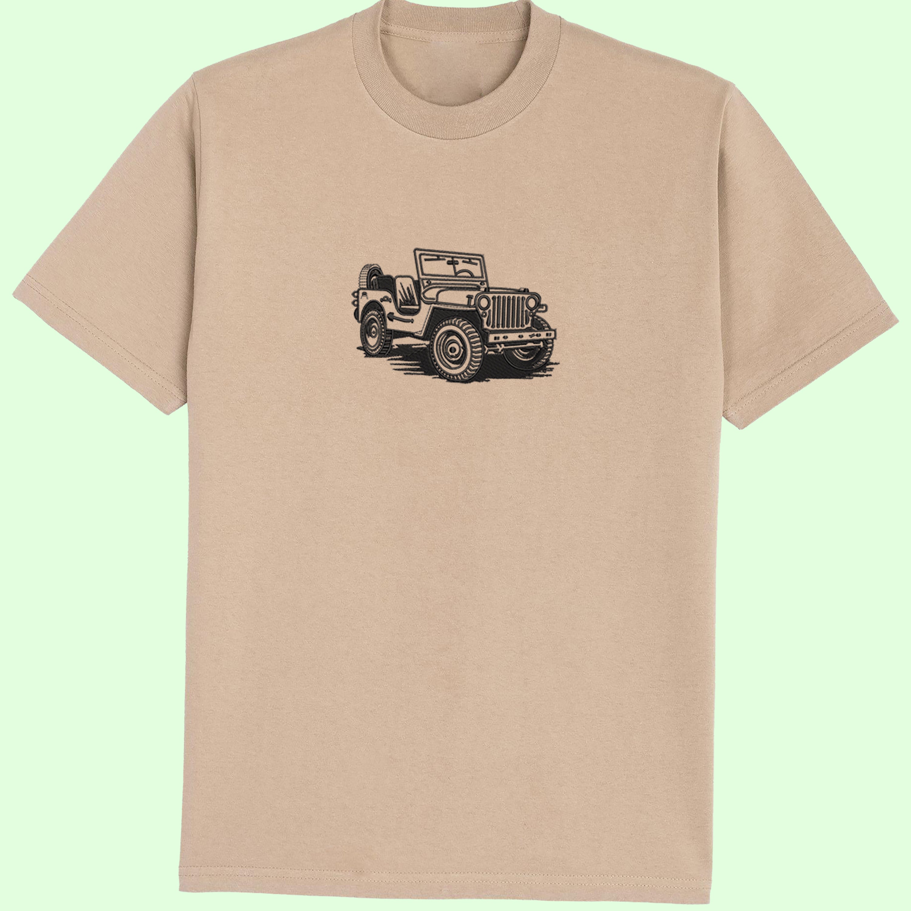 CRAZY EMBROIDERY OVERSIZED T-SHIRT (DROP SHOULDER) – JEEP