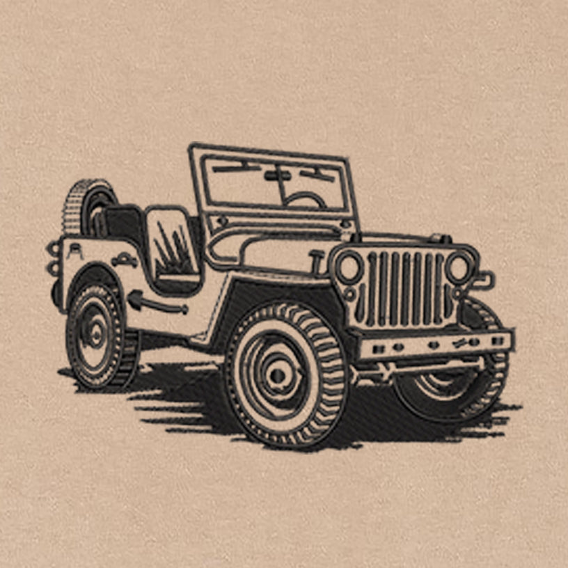 CRAZY EMBROIDERY OVERSIZED T-SHIRT (DROP SHOULDER) – JEEP