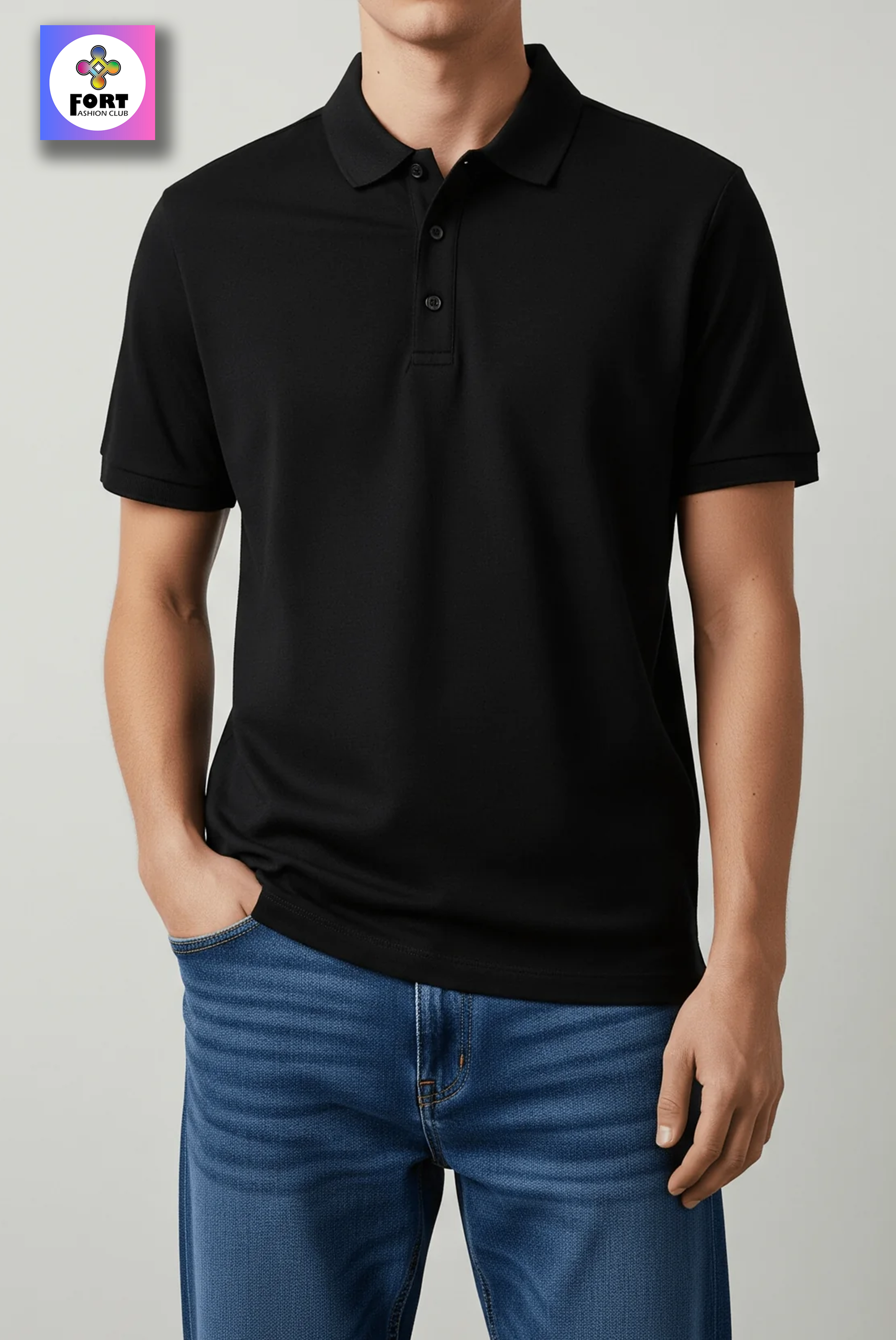 PERSONALIZED EMBROIDERY - ( COLLAR ) T-SHIRT