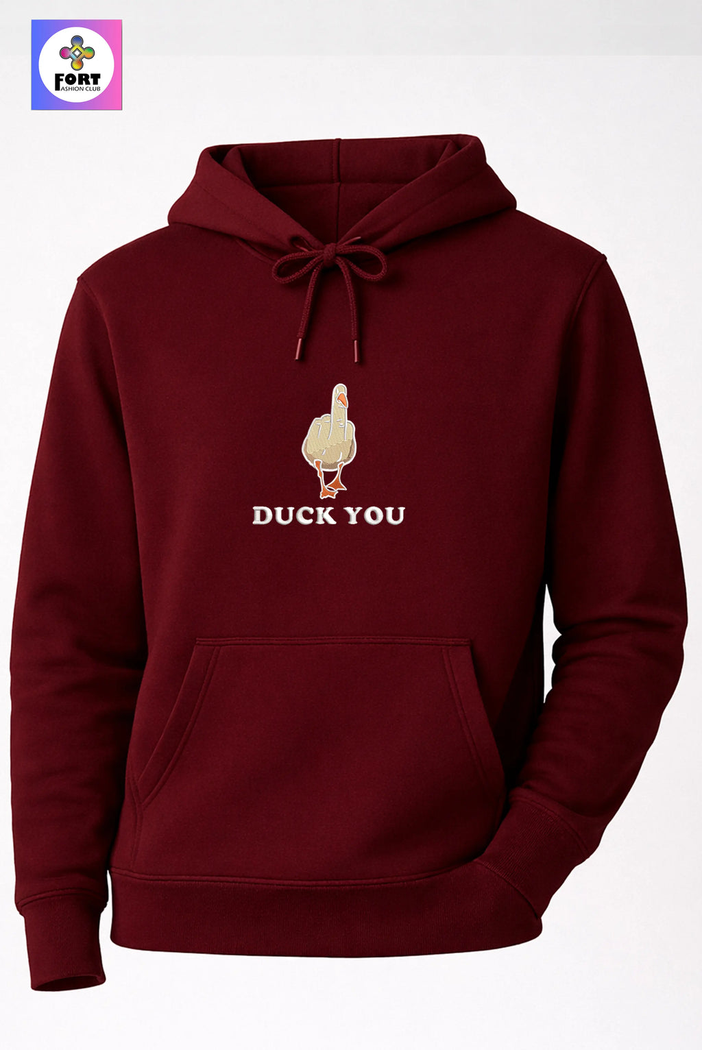 Crazy Embroidery Unisex Hoodie – Duck