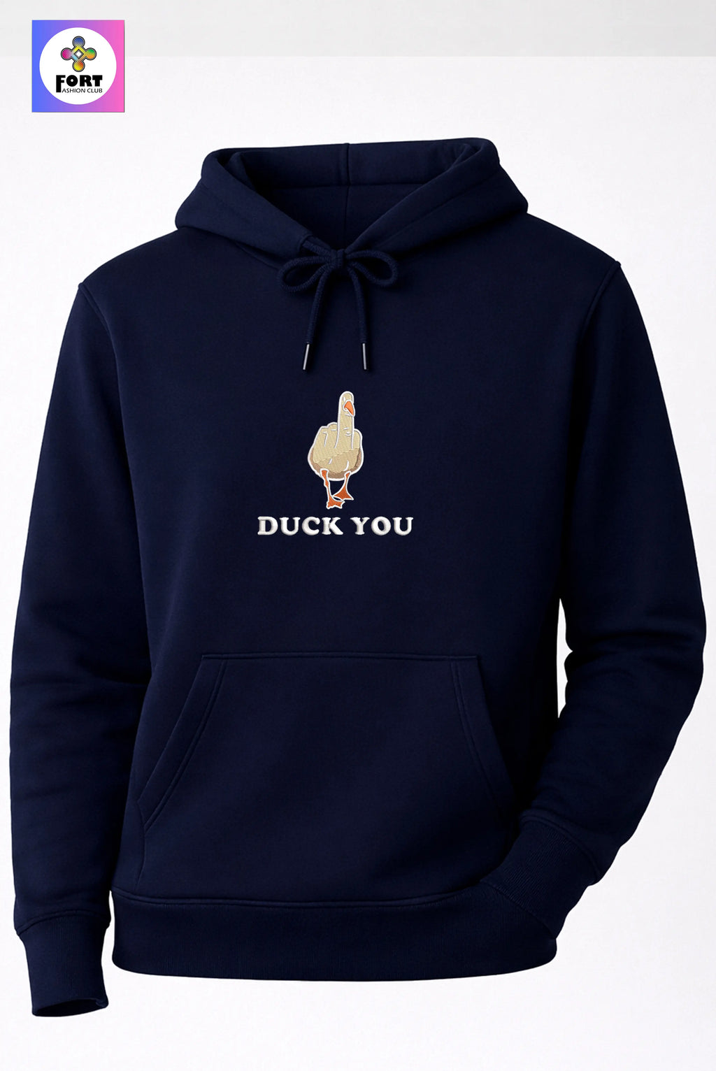Crazy Embroidery Unisex Hoodie – Duck