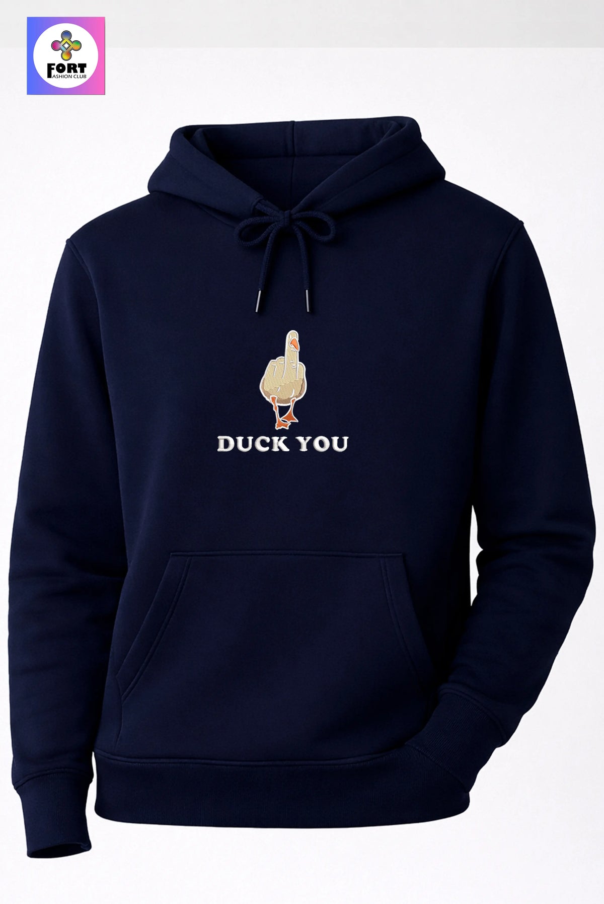 Crazy Embroidery Unisex Hoodie – Duck