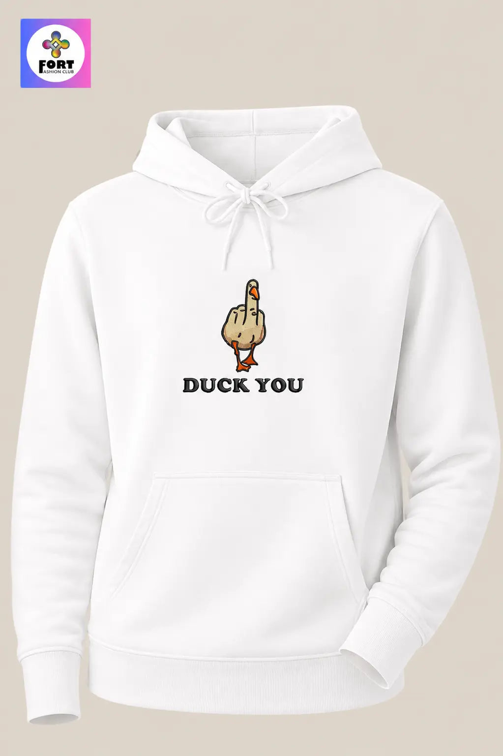 Crazy Embroidery Unisex Hoodie – Duck