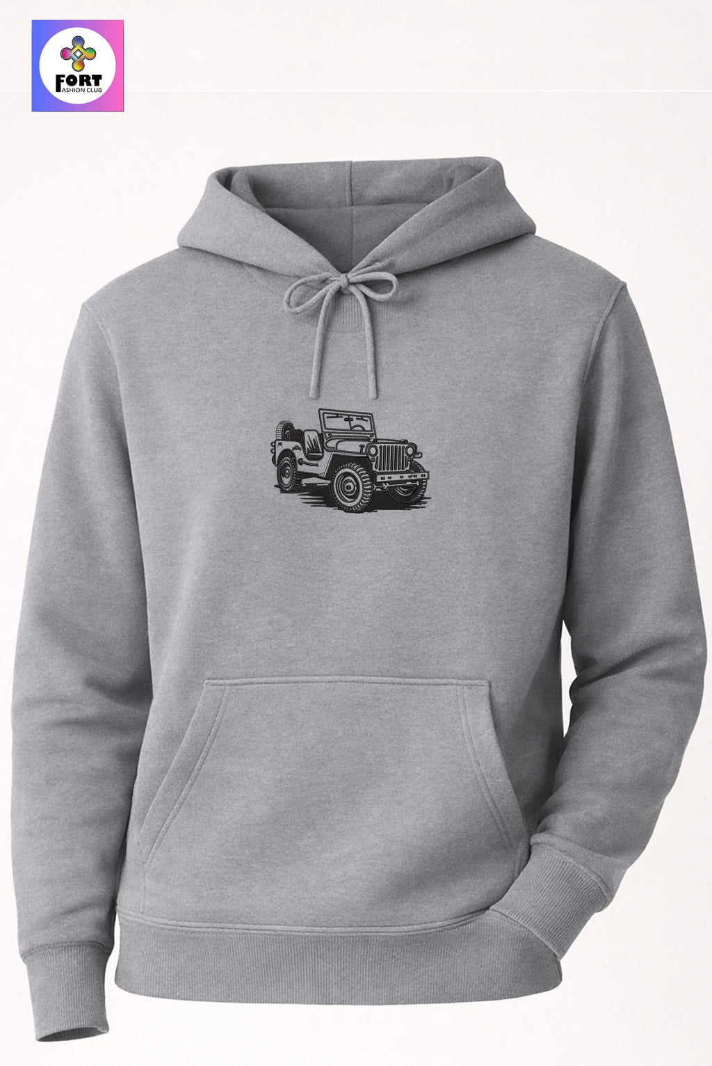Crazy Embroidery Unisex Hoodie – Jeep