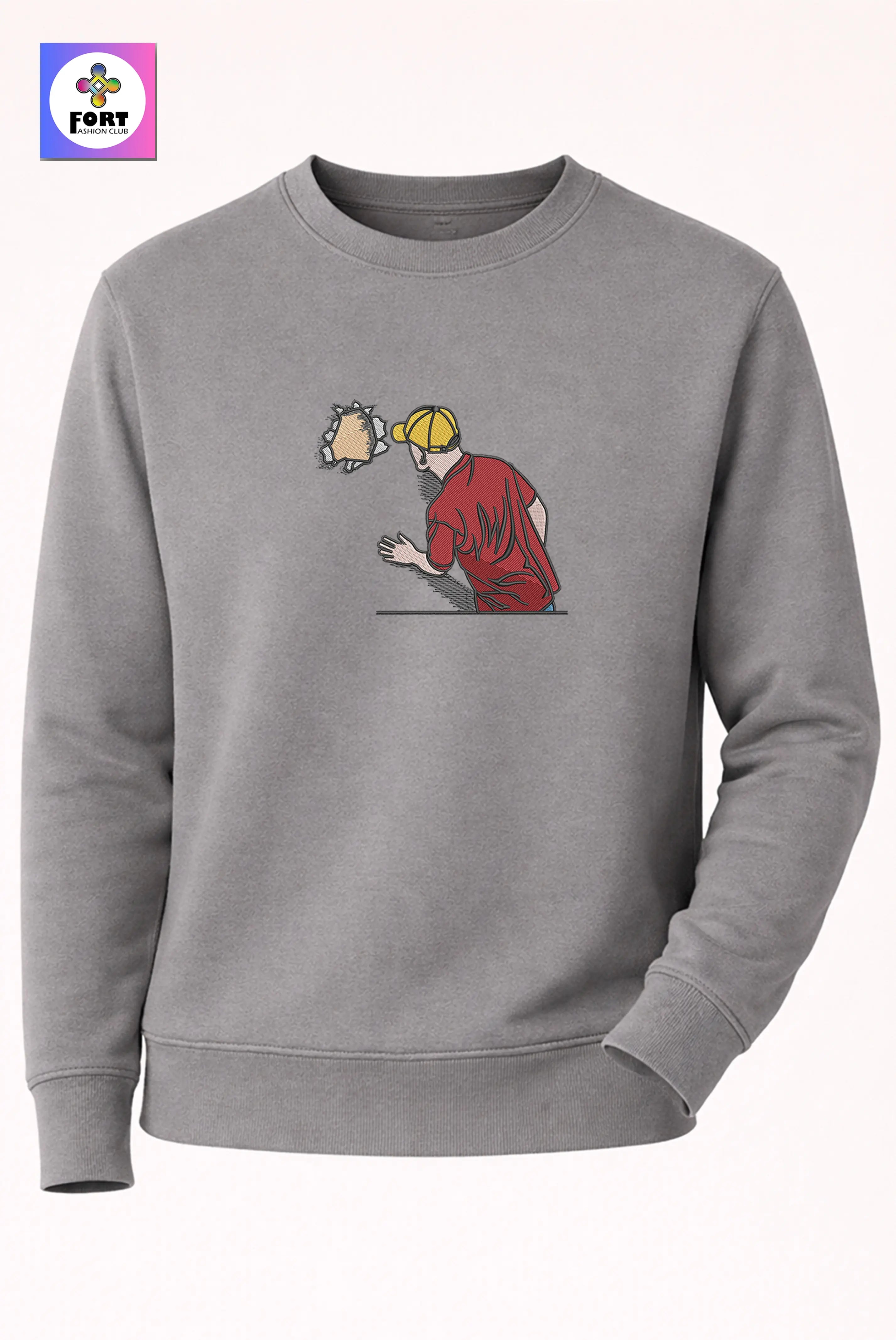 Crazy Embroidery Unisex Sweatshirt Creative