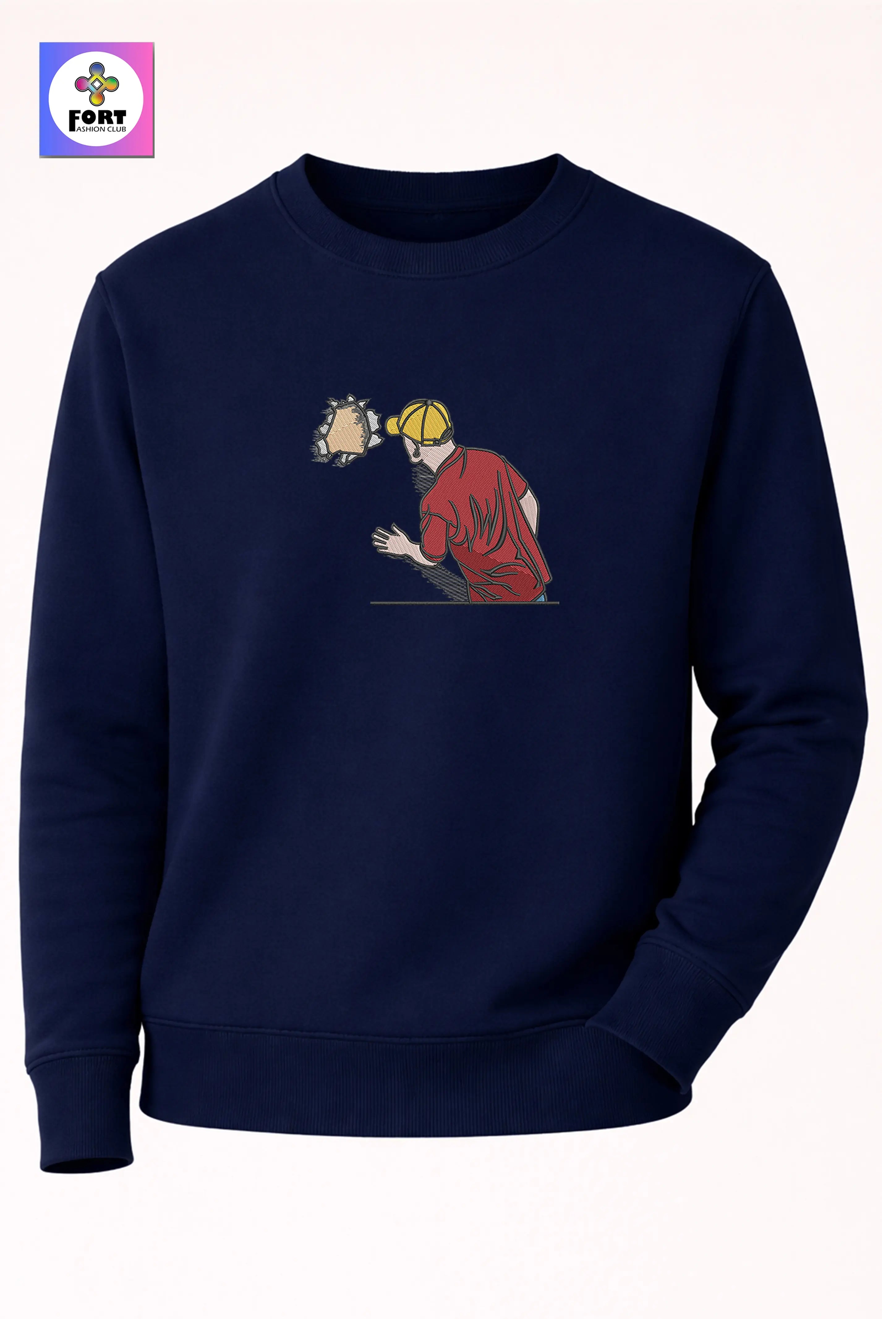 Crazy Embroidery Unisex Sweatshirt Creative