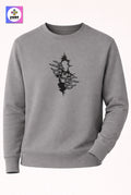 Crazy Embroidery Unisex Sweatshirt Arty Skull