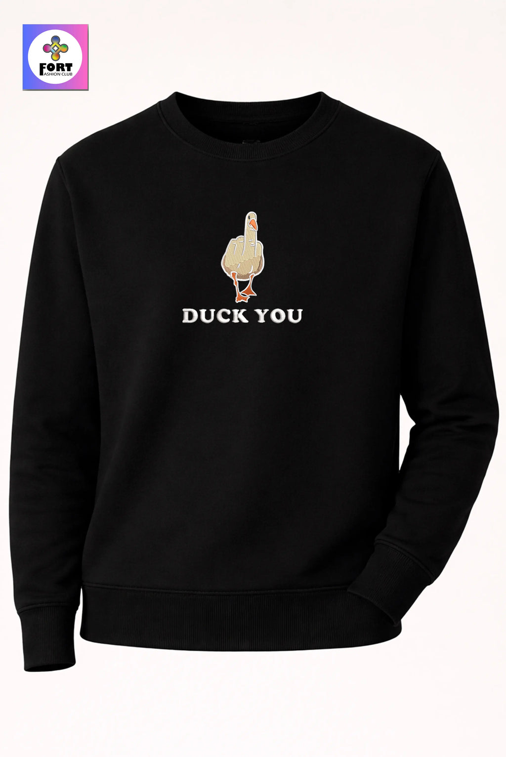 Crazy Embroidery Unisex Sweatshirt – Duck