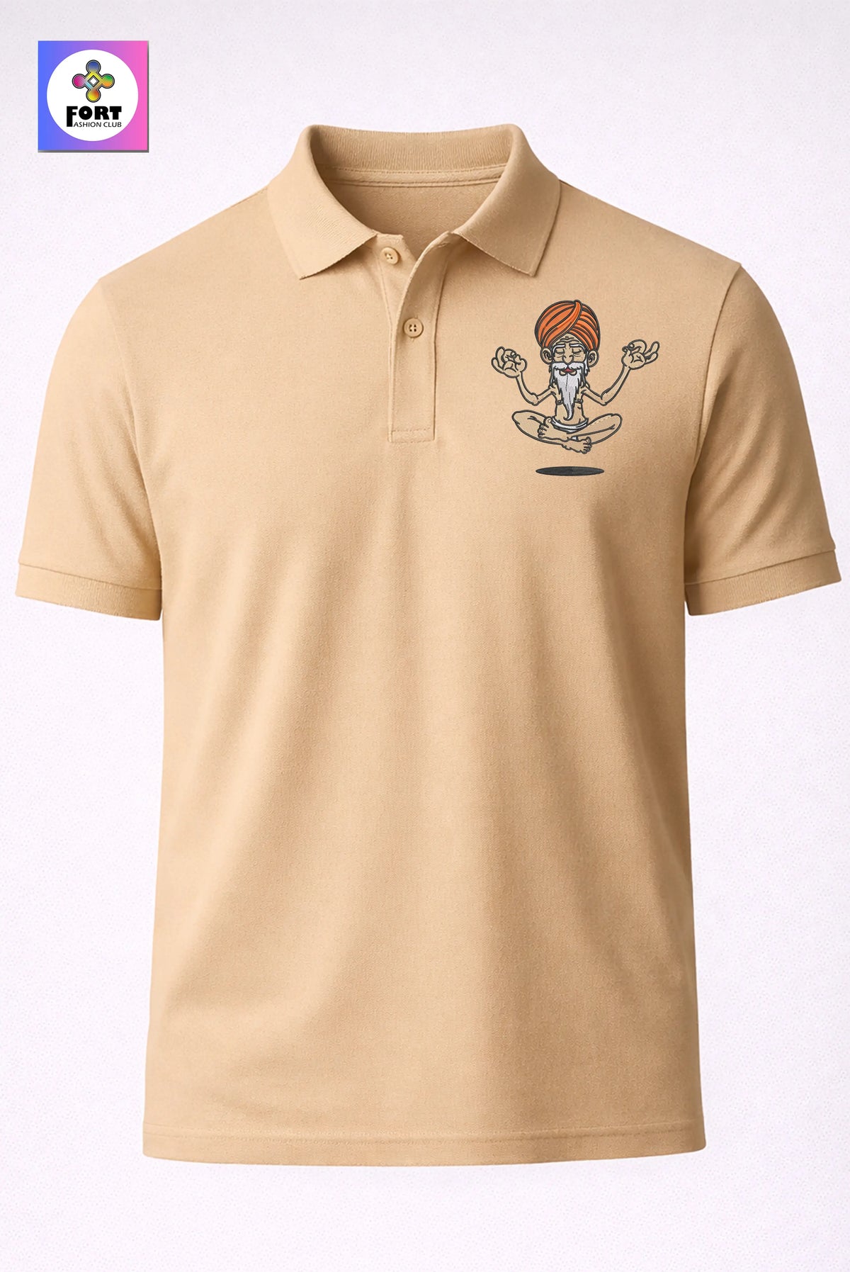 Crazy Embroidery Unisex (Collar) Polo T-Shirt Sb