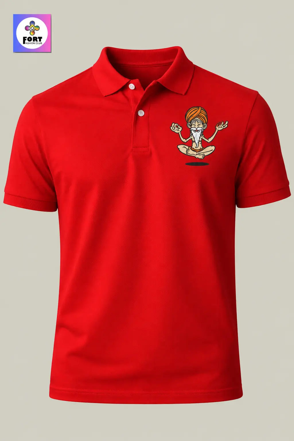 Crazy Embroidery Unisex (Collar) Polo T-Shirt Sb