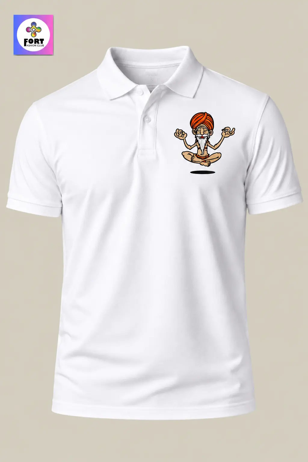 Crazy Embroidery Unisex (Collar) Polo T-Shirt Sb