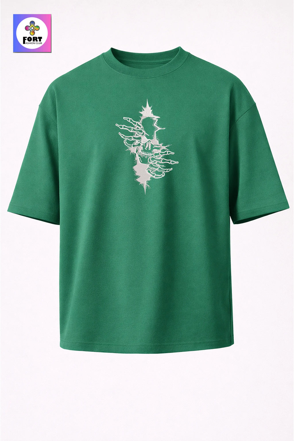 Crazy Embroidery Unisex Oversized T-Shirt (Drop Shoulder) – Arty Skull