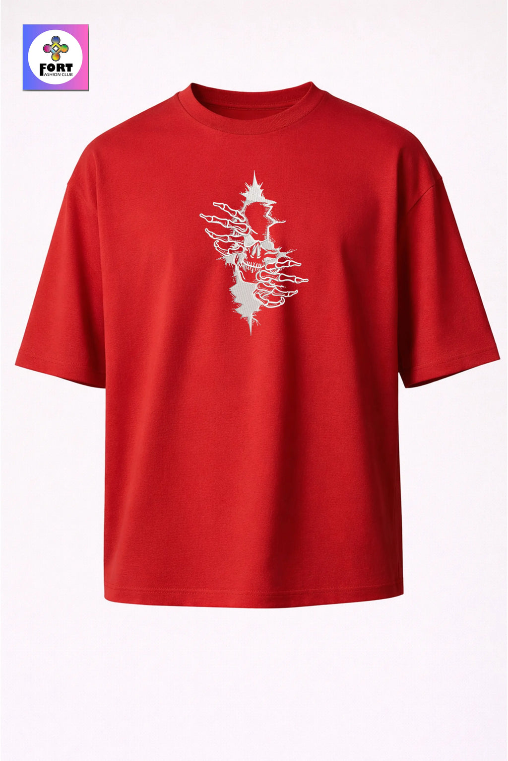 Crazy Embroidery Unisex Oversized T-Shirt (Drop Shoulder) – Arty Skull