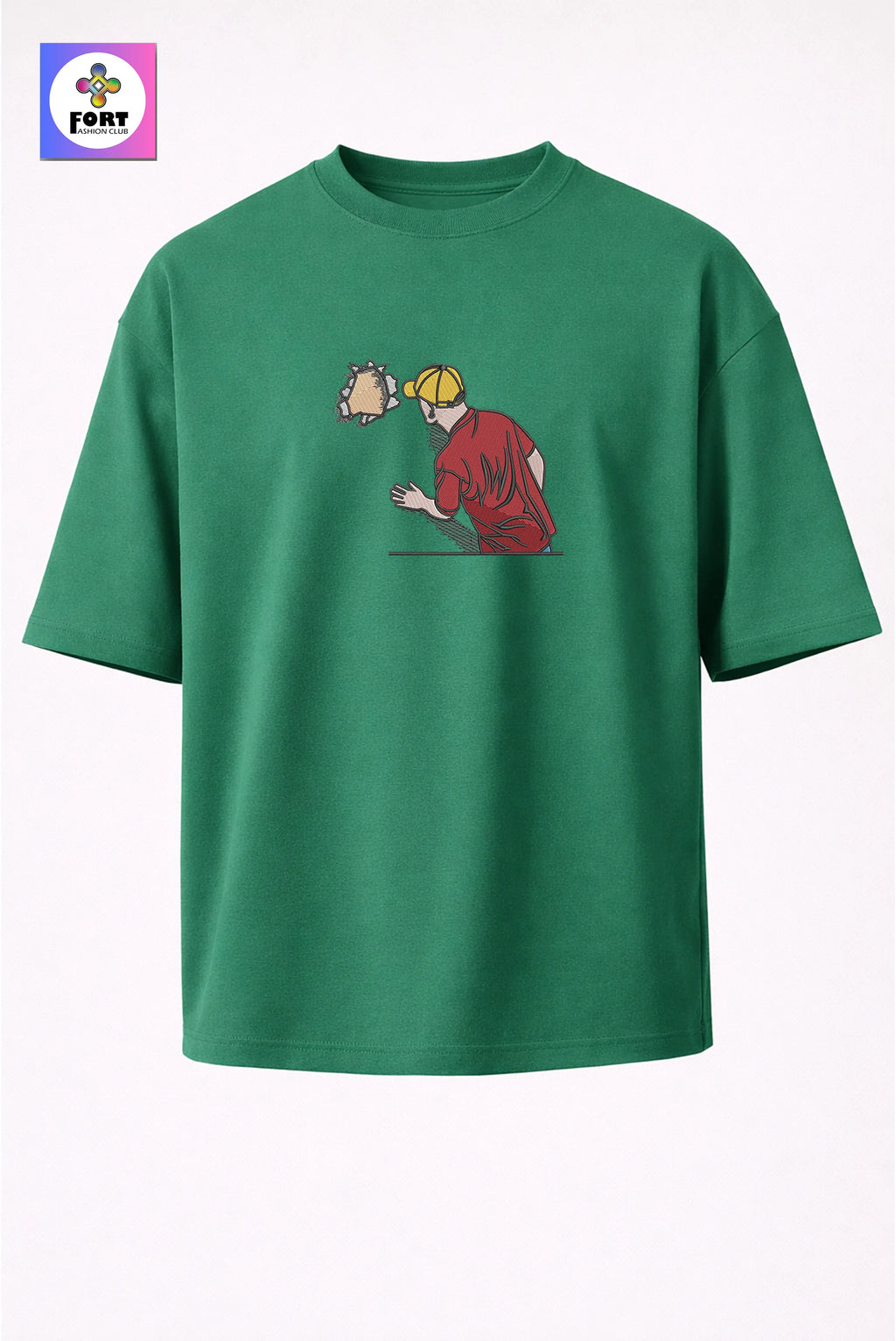 Crazy Embroidery Unisex Oversized T-Shirt (Drop Shoulder) – Creative