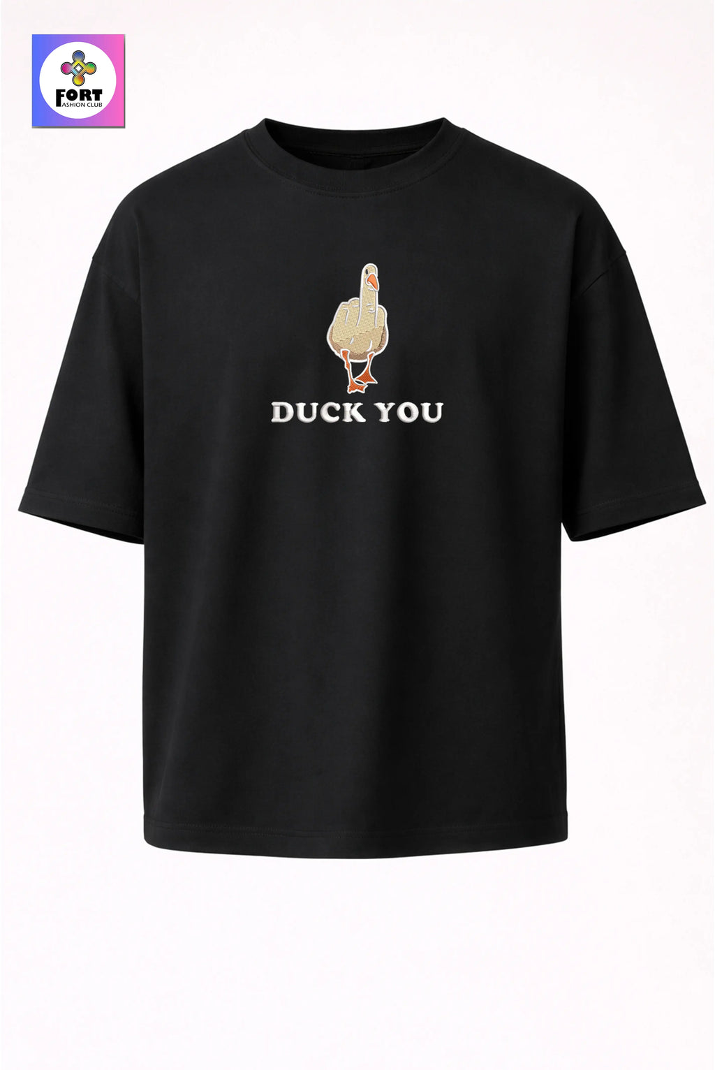 Crazy Embroidery Unisex Oversized T-Shirt (Drop Shoulder) – Duck