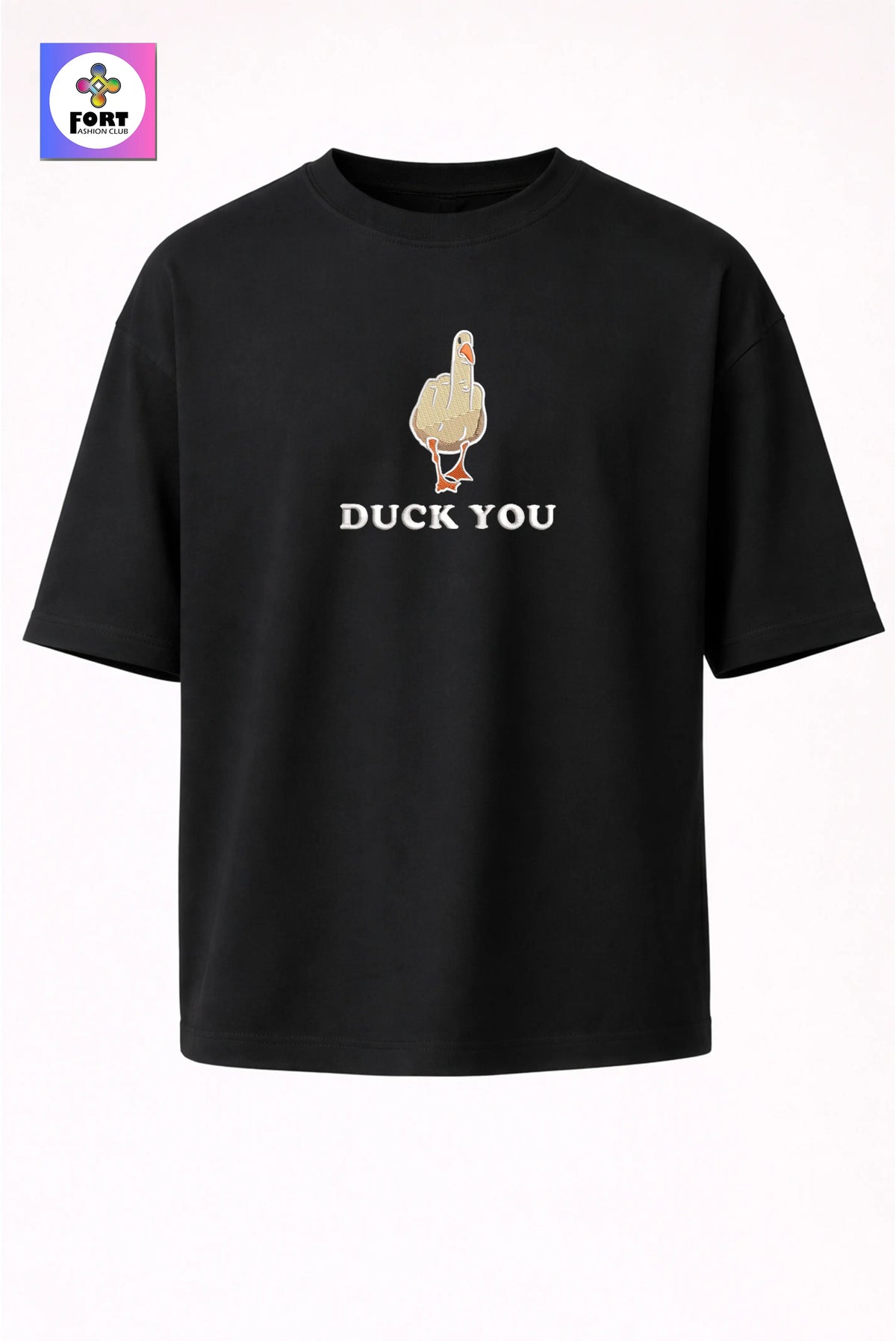 Crazy Embroidery Unisex Oversized T-Shirt (Drop Shoulder) – Duck