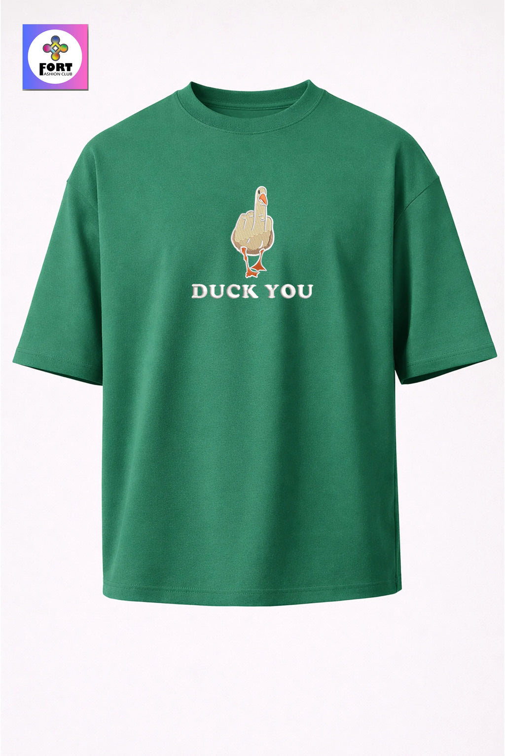Crazy Embroidery Unisex Oversized T-Shirt (Drop Shoulder) – Duck