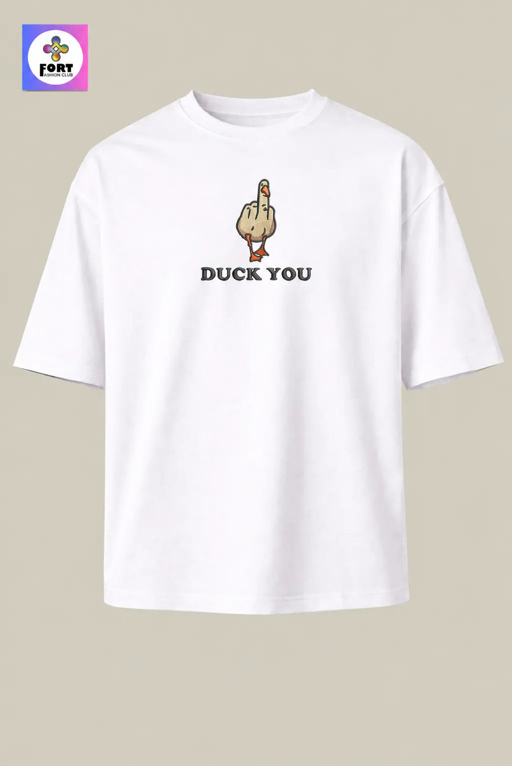 Crazy Embroidery Unisex Oversized T-Shirt (Drop Shoulder) – Duck