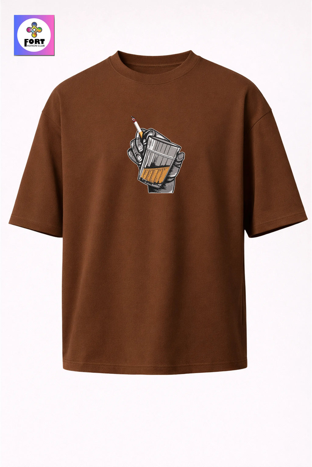 Crazy Embroidery Unisex Oversized T-Shirt (Drop Shoulder) Energy
