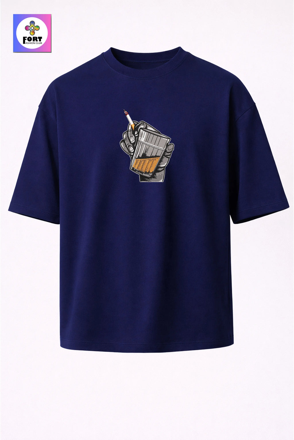 Crazy Embroidery Unisex Oversized T-Shirt (Drop Shoulder) Energy