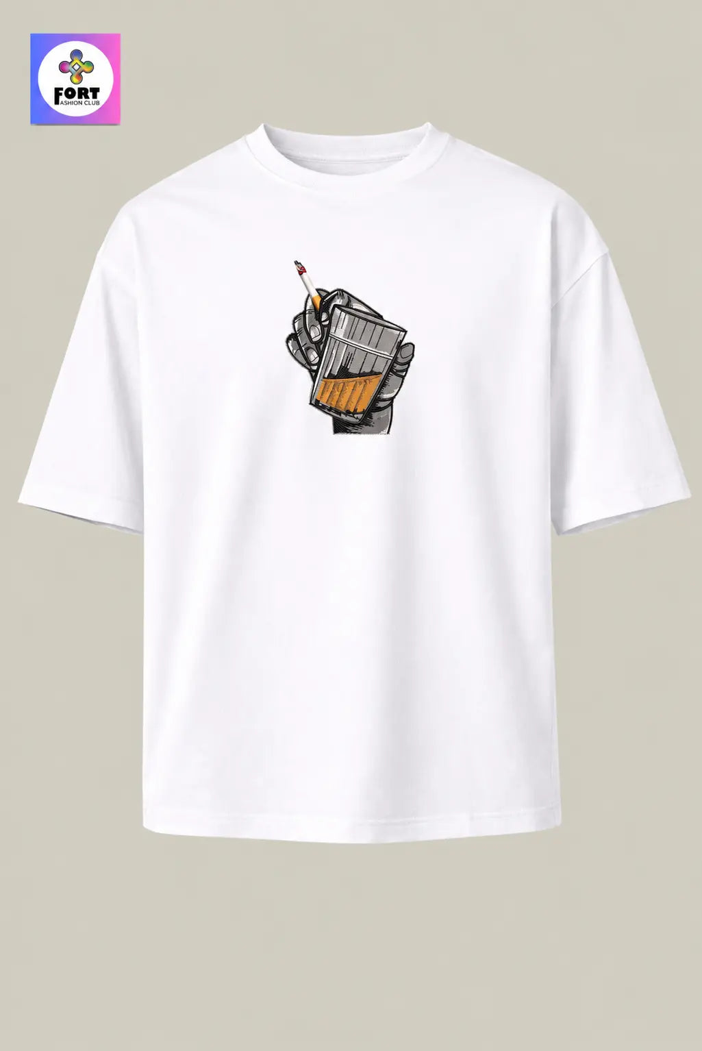 Crazy Embroidery Unisex Oversized T-Shirt (Drop Shoulder) Energy