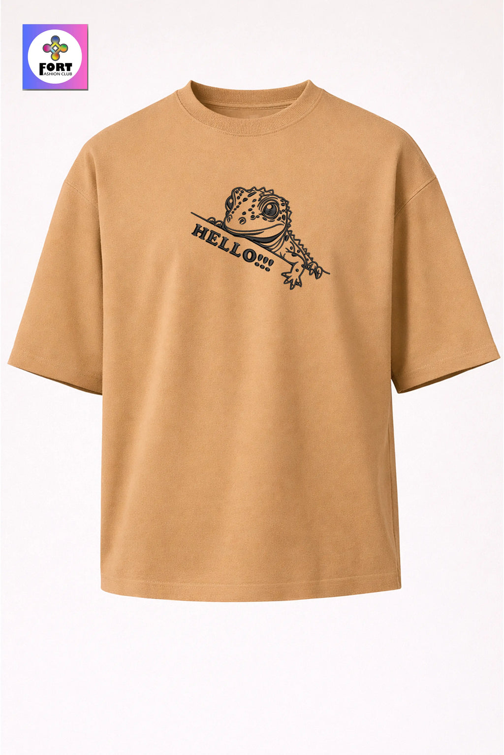 Crazy Embroidery Unisex Oversized T-Shirt (Drop Shoulder) – Lizard