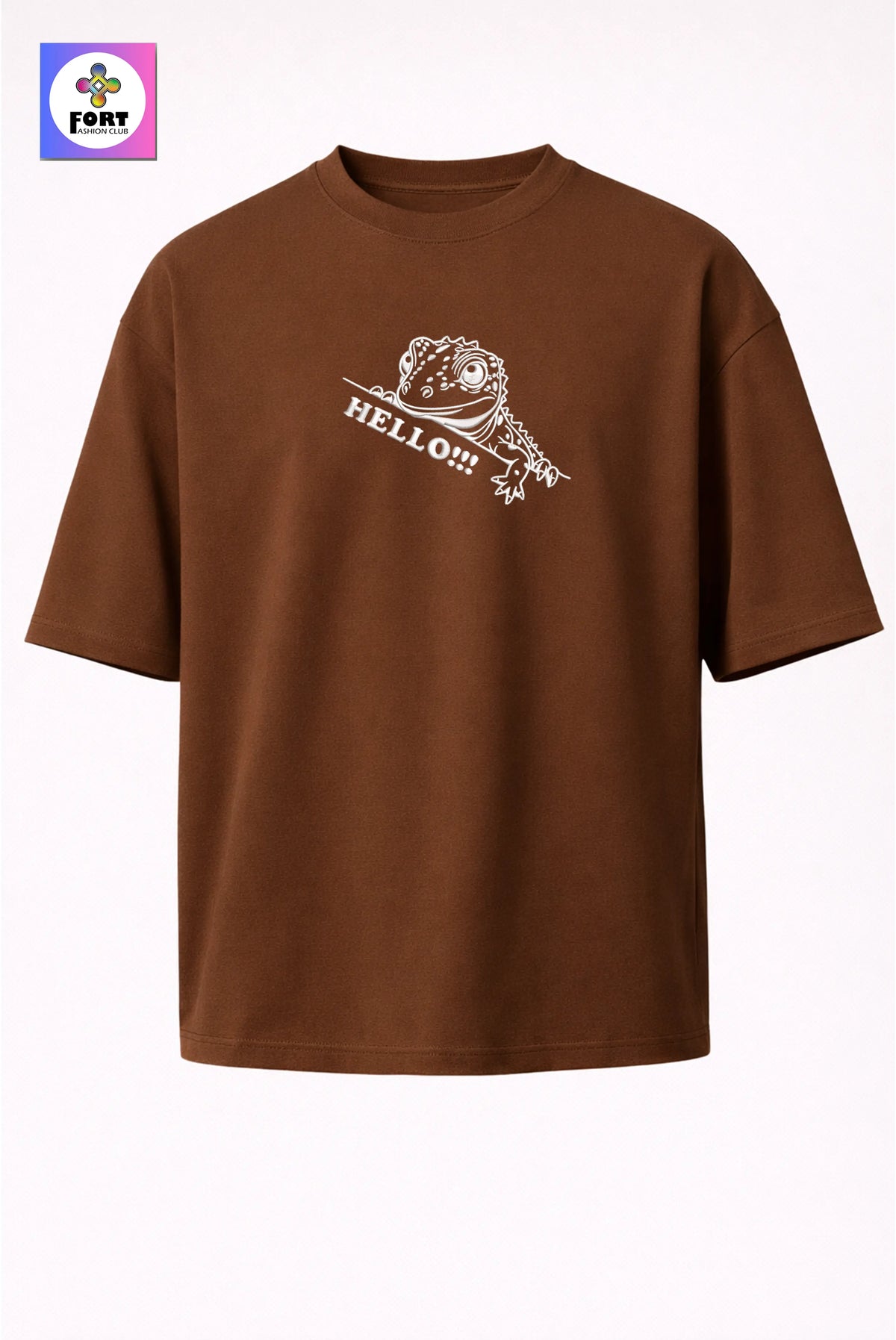 Crazy Embroidery Unisex Oversized T-Shirt (Drop Shoulder) – Lizard